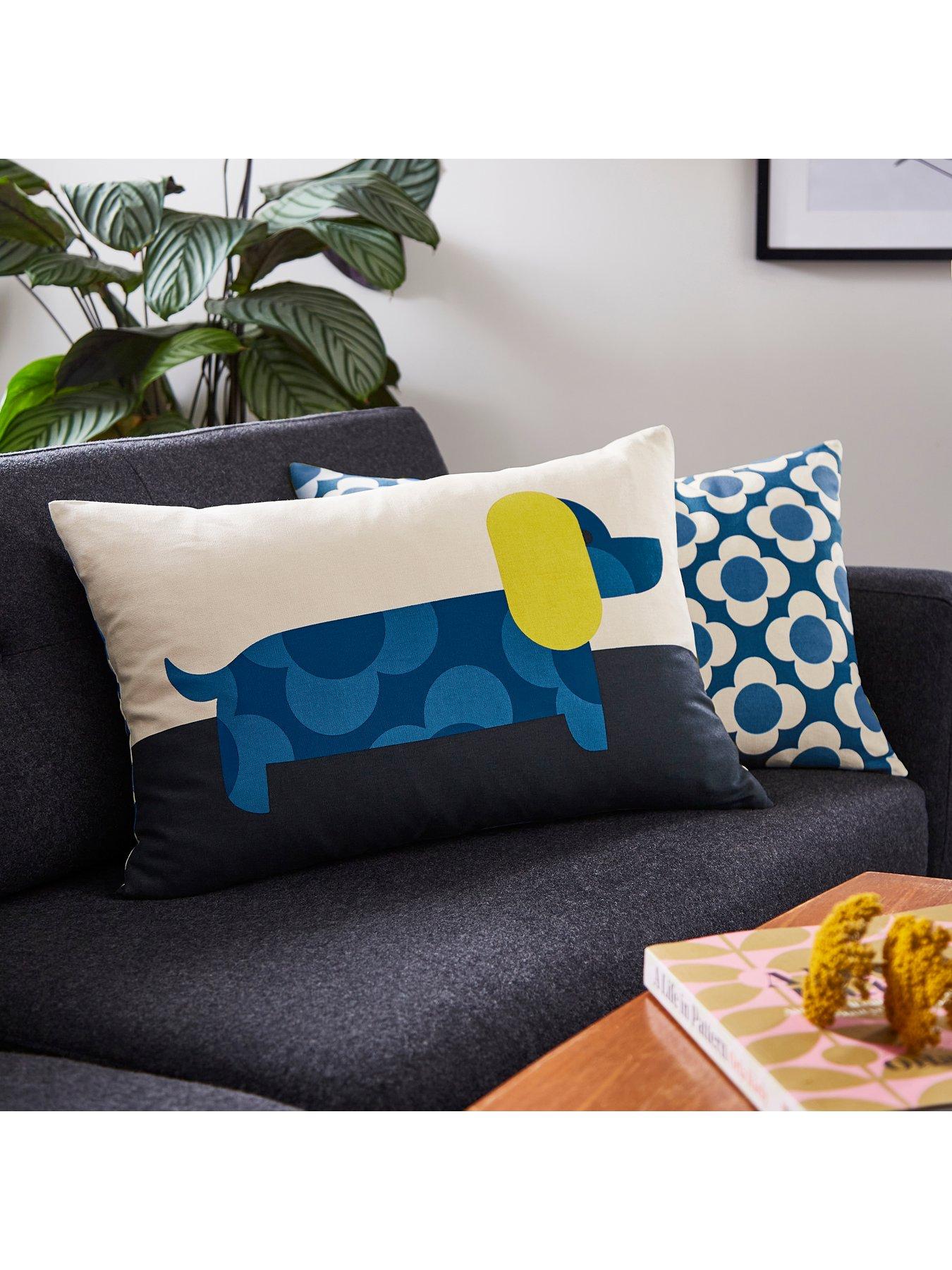 Product photograph of Orla Kiely Dachshund Cushion from very.co.uk