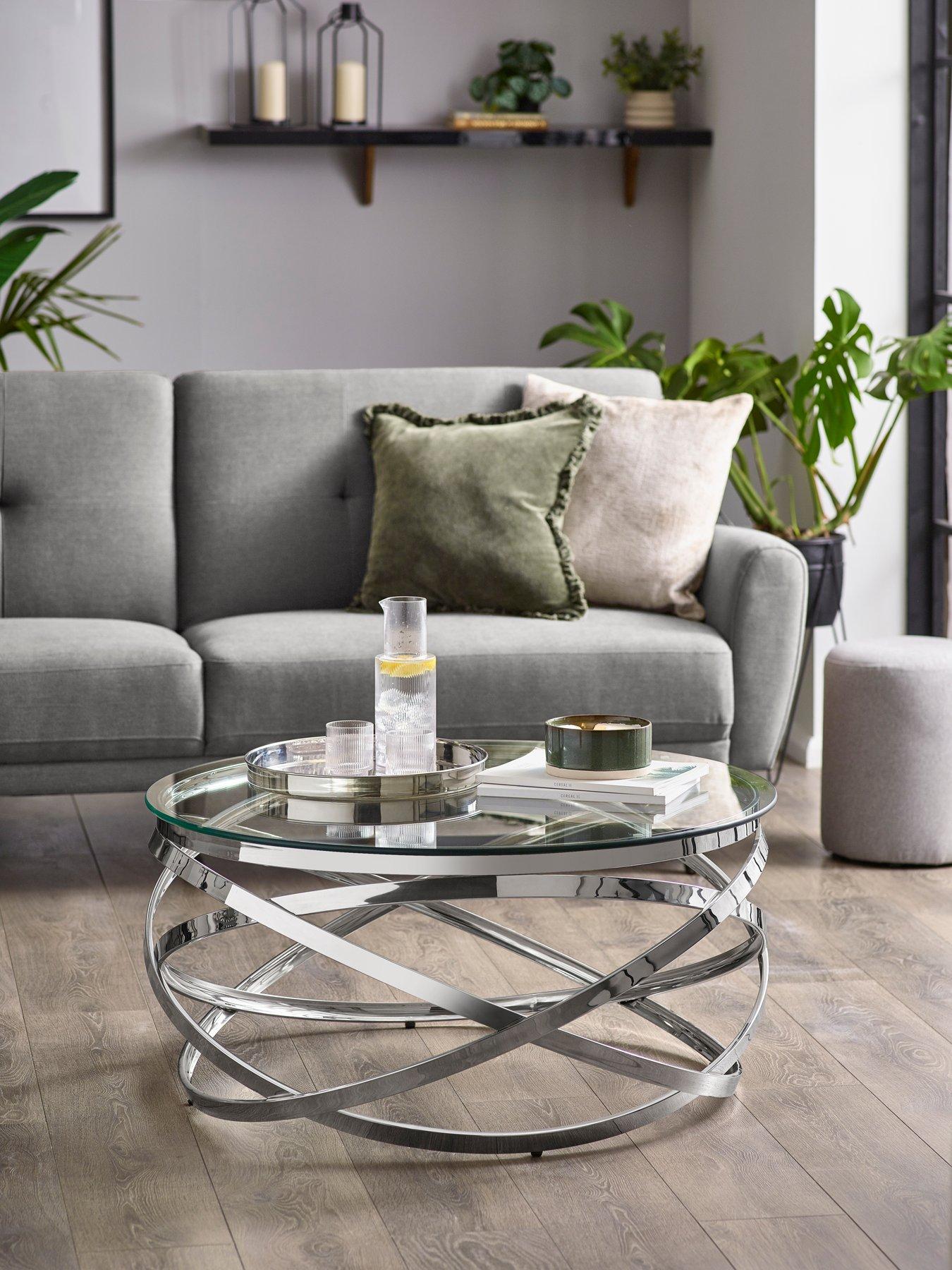 Product photograph of Julian Bowen Vienna Glass Top Coffee Table from very.co.uk