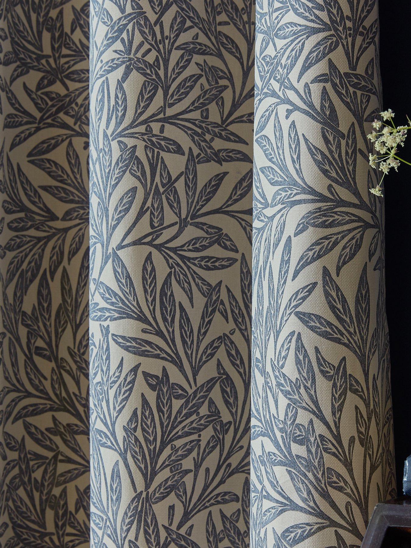 Image 2 of 5 of William Morris at Home Original Willow Blackout Lined Header Tape Curtains- 229cm X 183cm (90"x72")