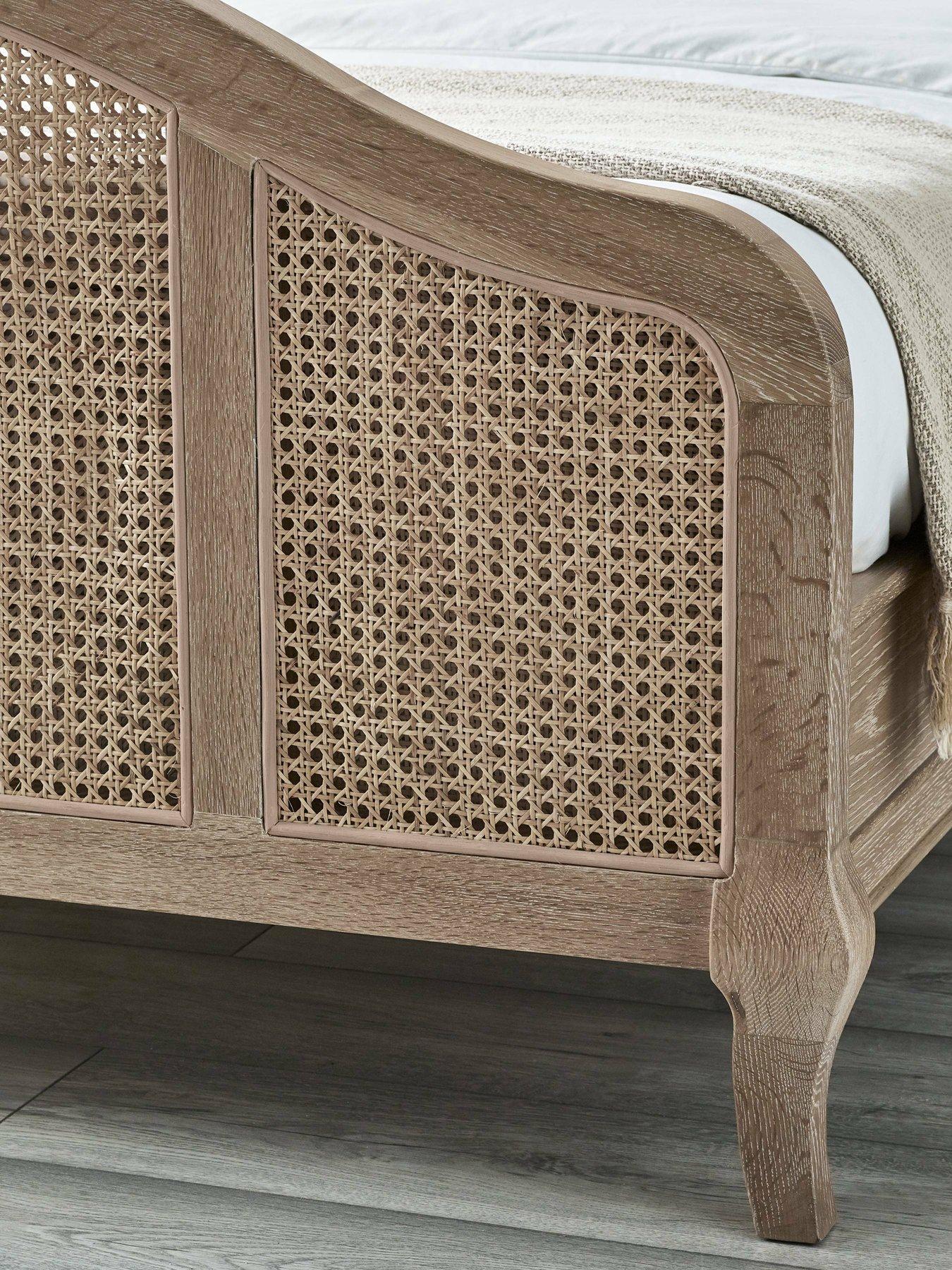 Image 5 of 7 of Julian Bowen Fleur Rattan Solid Oak&nbsp;Bed Frame&nbsp;- Light Oak