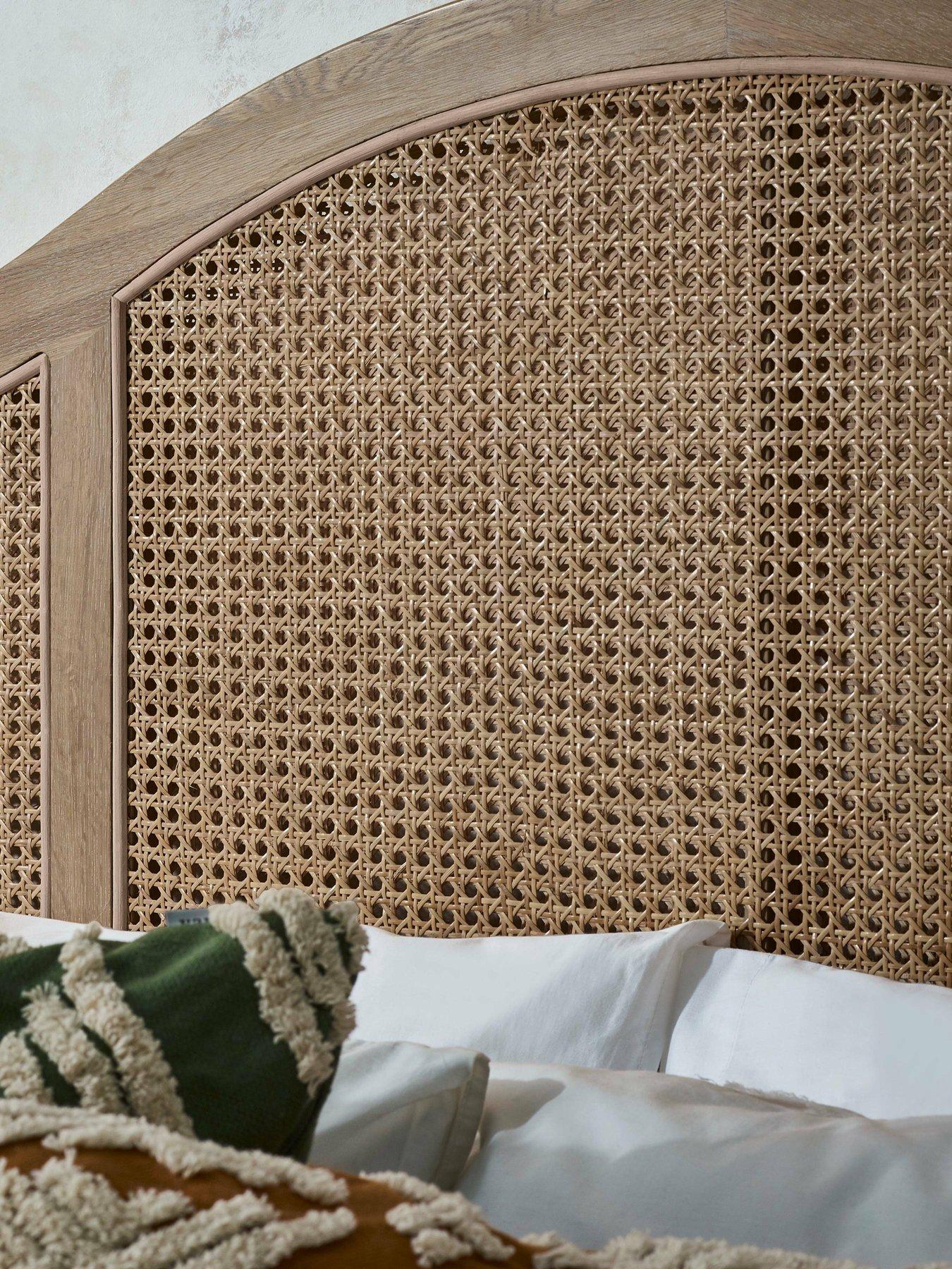 Image 6 of 7 of Julian Bowen Fleur Rattan Solid Oak&nbsp;Bed Frame&nbsp;- Light Oak