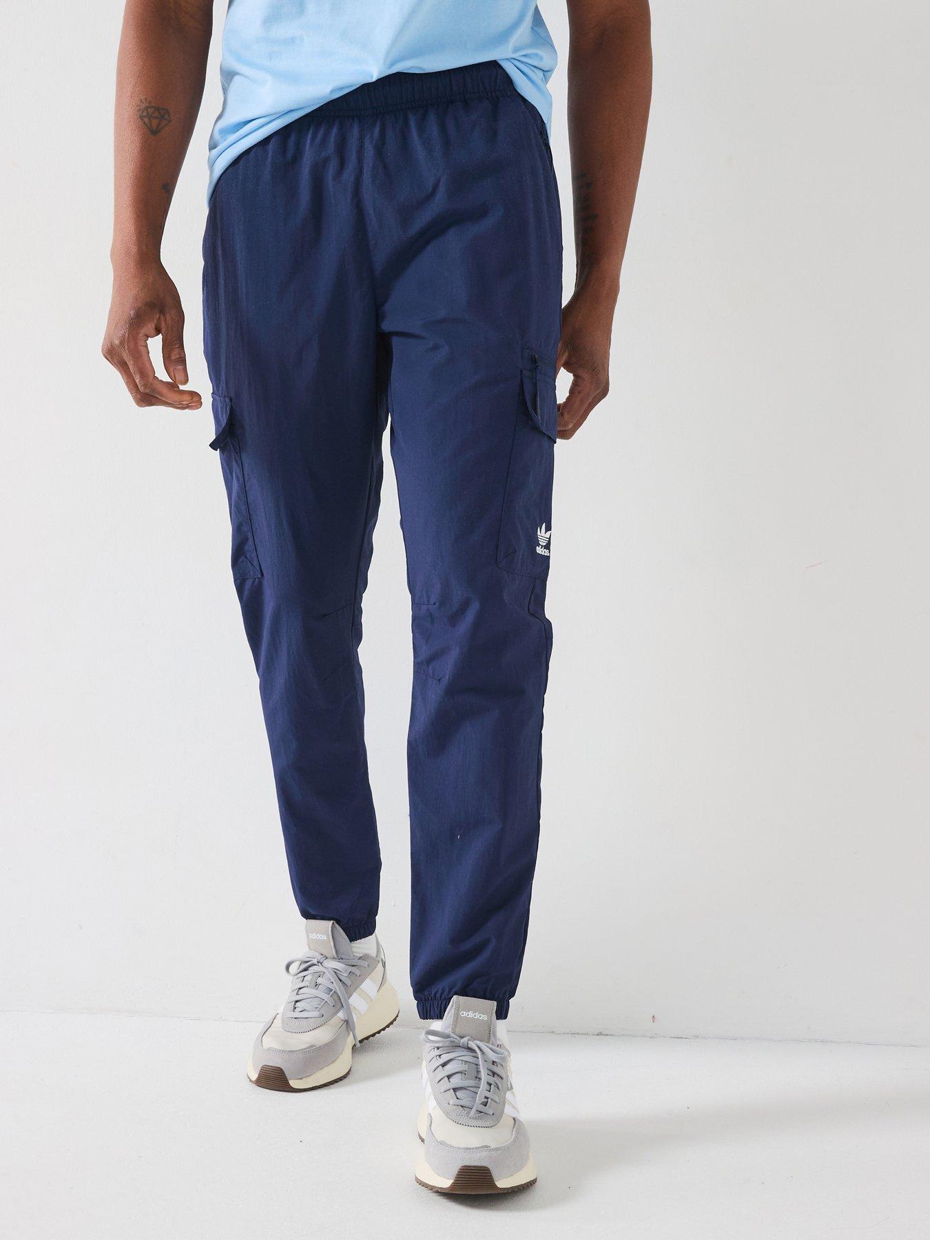 undefined Mens Trefoil Essentials Woven Cargo Pant - Navy