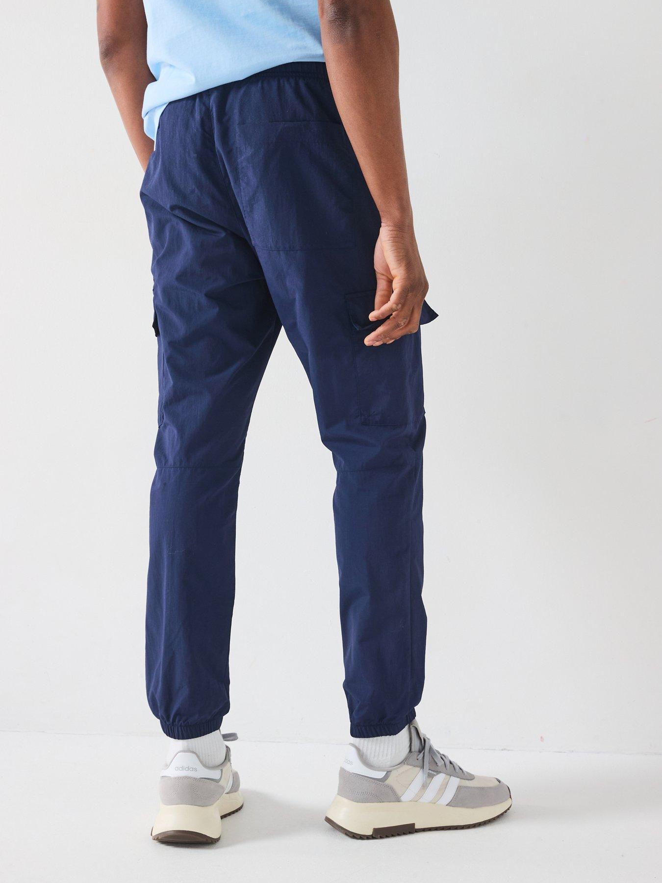 adidas Originals Mens Trefoil Essentials Woven Cargo Pant Navy