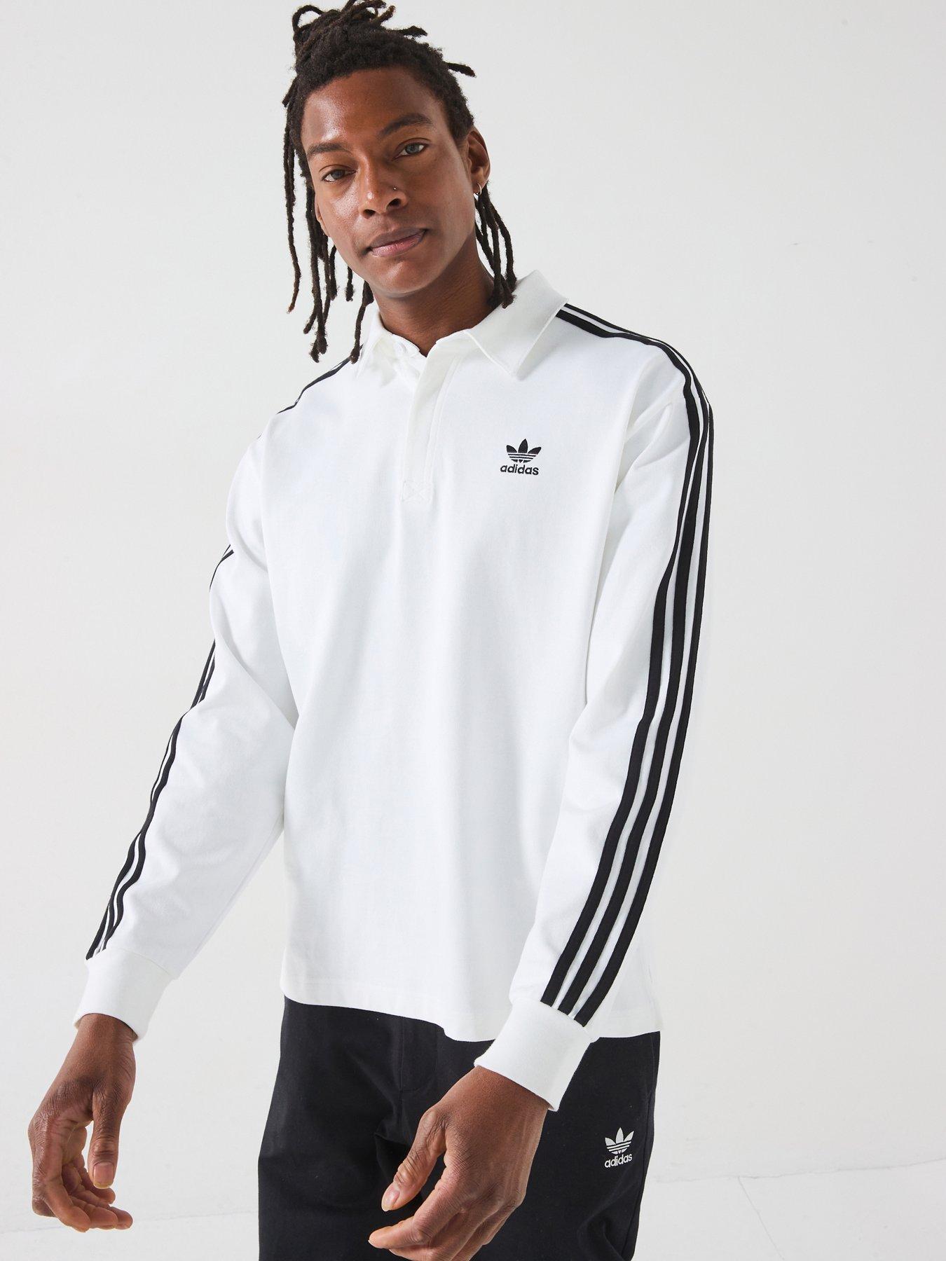 undefined Mens Adicolor Rugby Polo - White