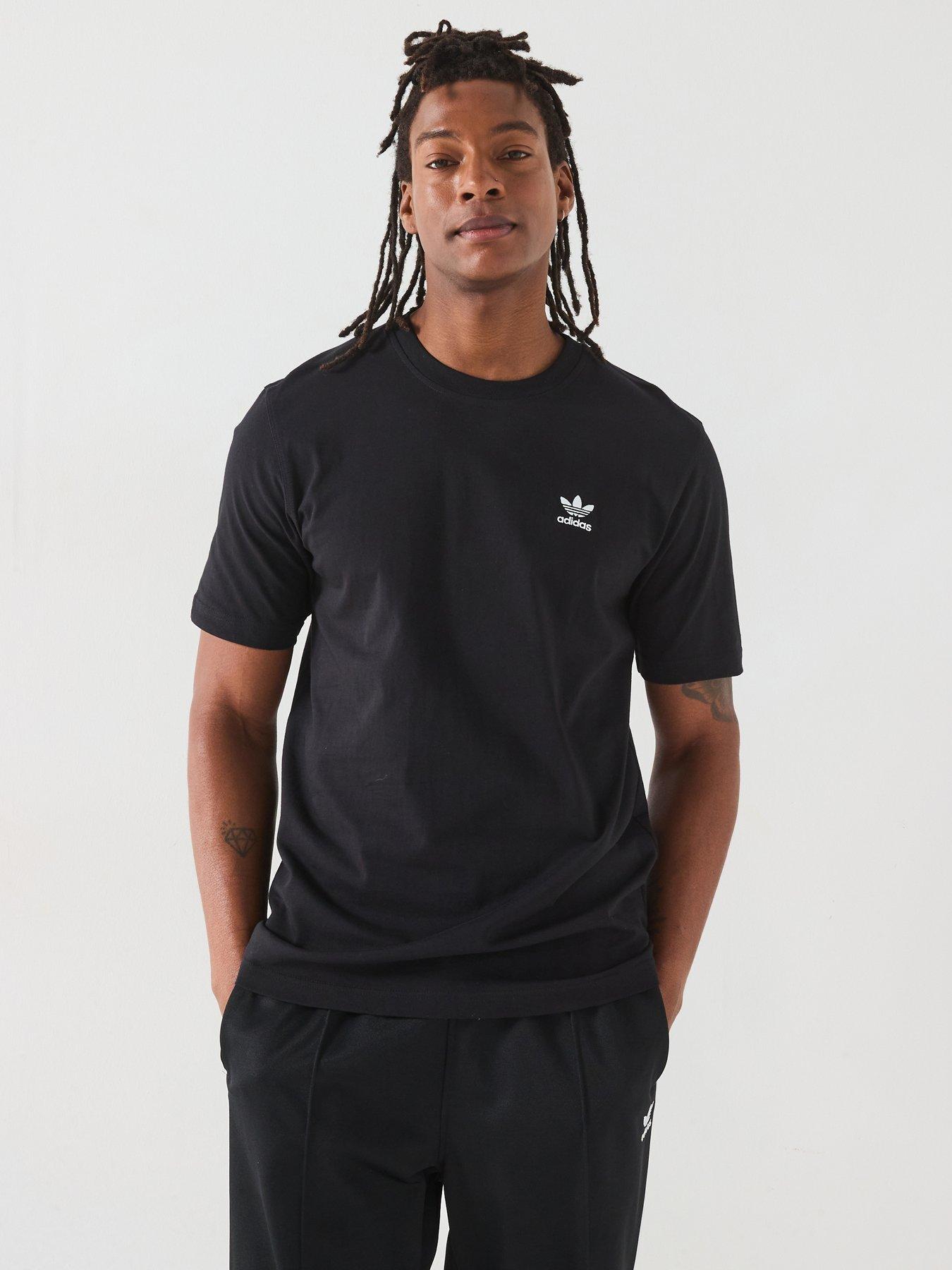 adidas Originals Mens Trefoil Essentials T-Shirt - Green - Black