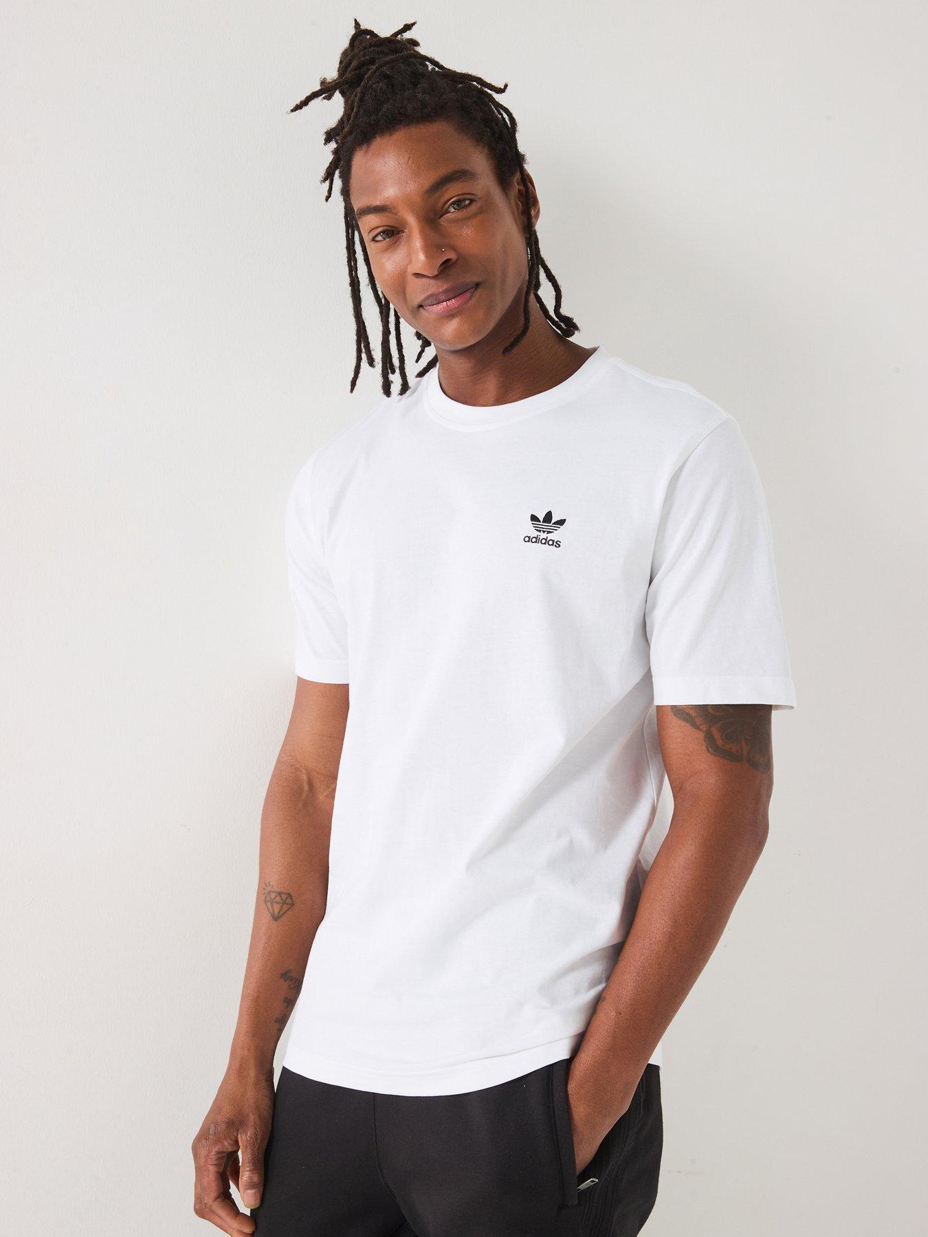 undefined Mens Trefoil Essentials T-Shirt - White