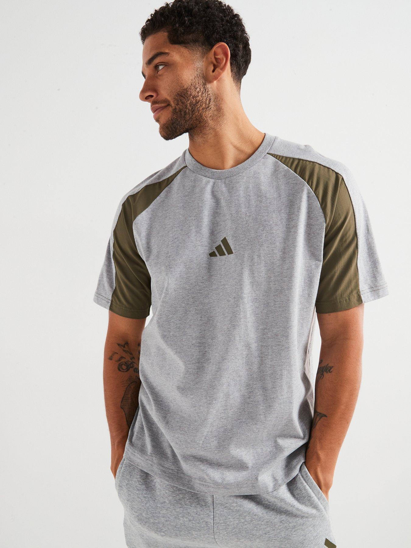 undefined Mens Seasonal Essentials Colorblock T-Shirt - Grey