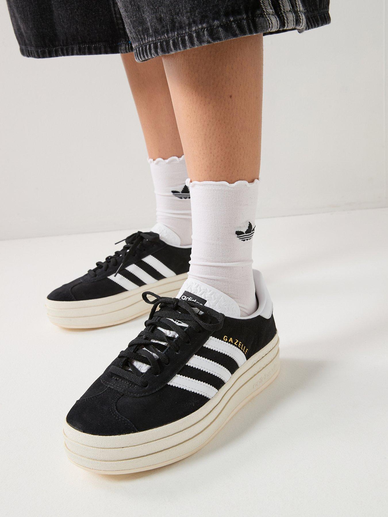 Image 1 of 8 of adidas Originals Womens Gazelle Bold Trainers - Black