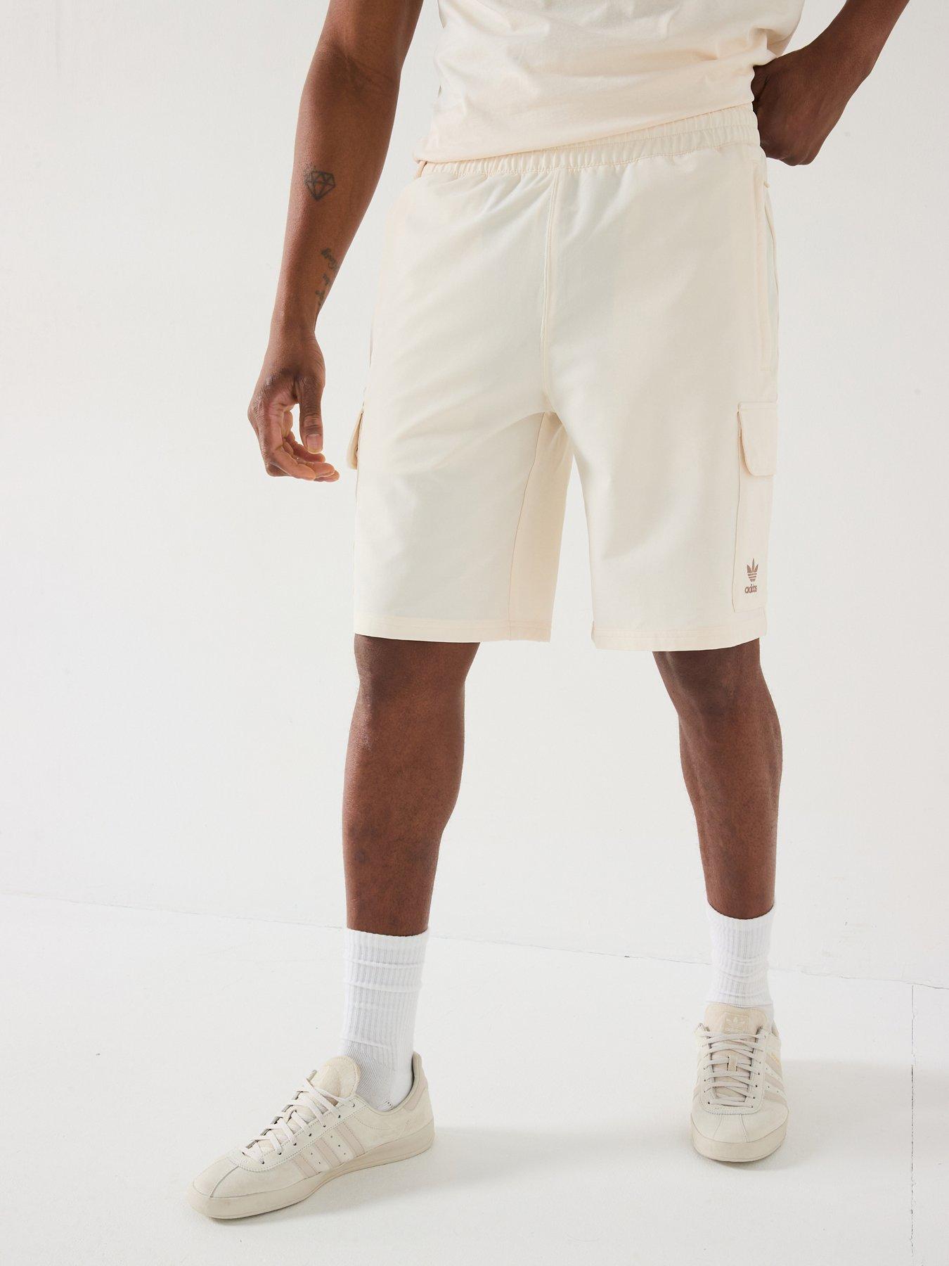 undefined Men's Trefoil Essentials Woven Shorts - Wonder White