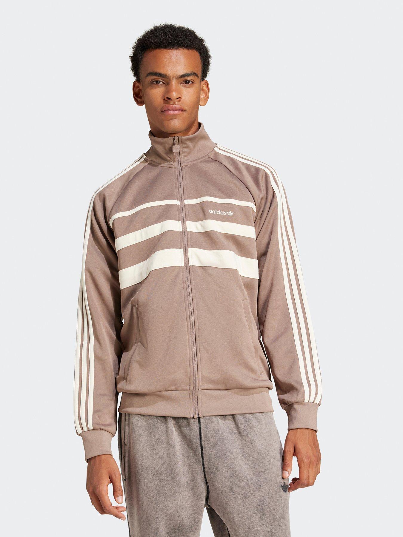 undefined Men's Track Top  - Trace Brown/Wonder White