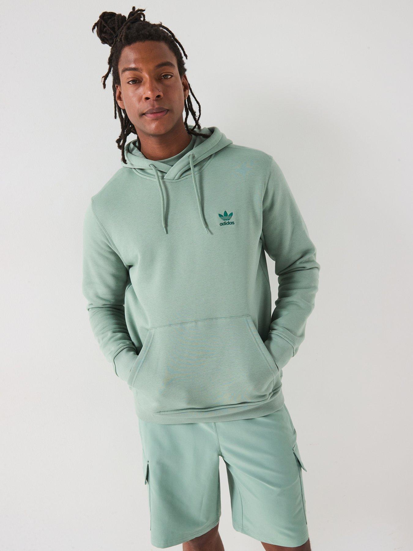 undefined Men's Trefoil Essentials Overhead Hoodie - Silver Green
