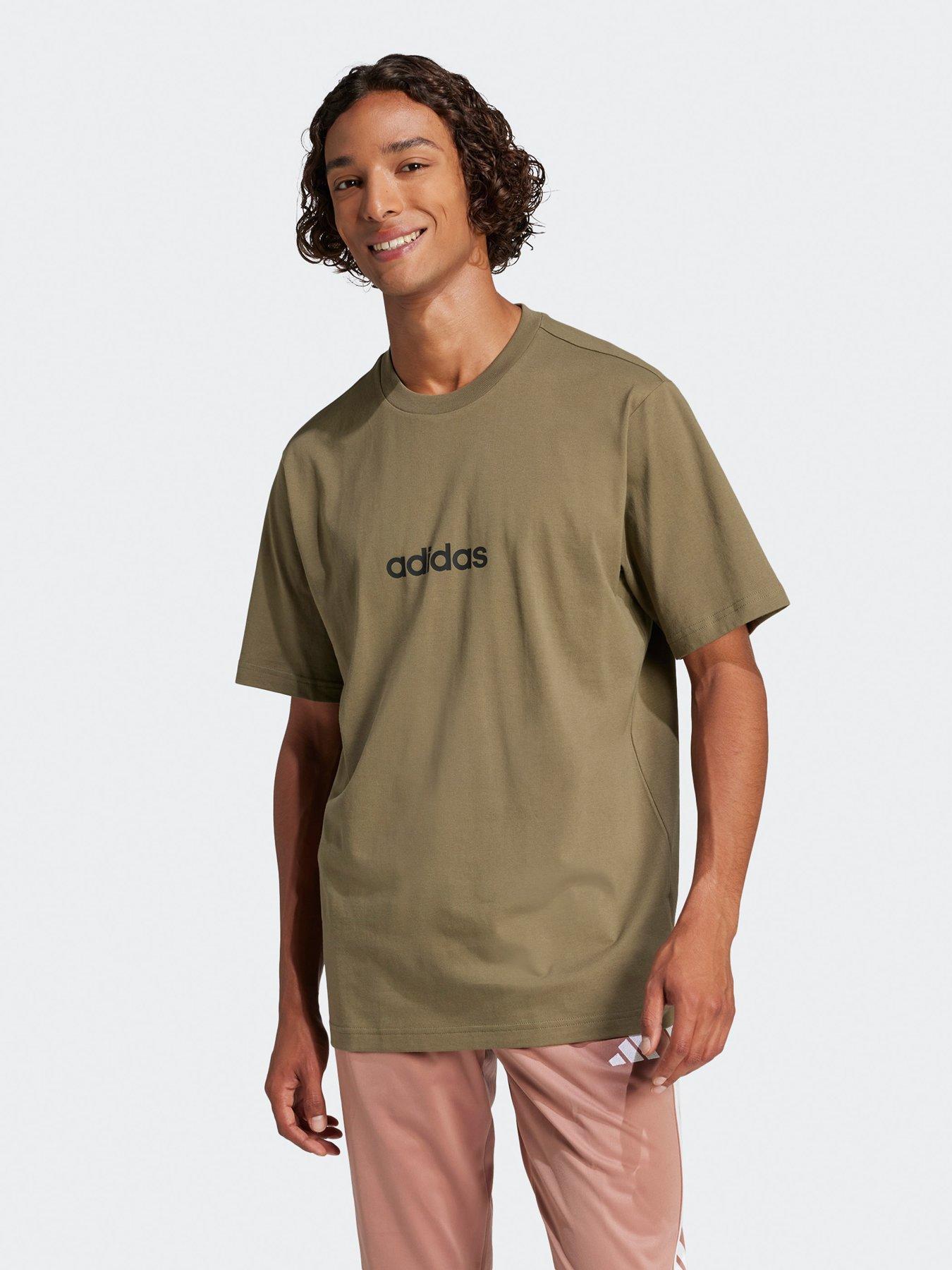 undefined Mens Essentials Linear Single Jersey T-Shirt - Green