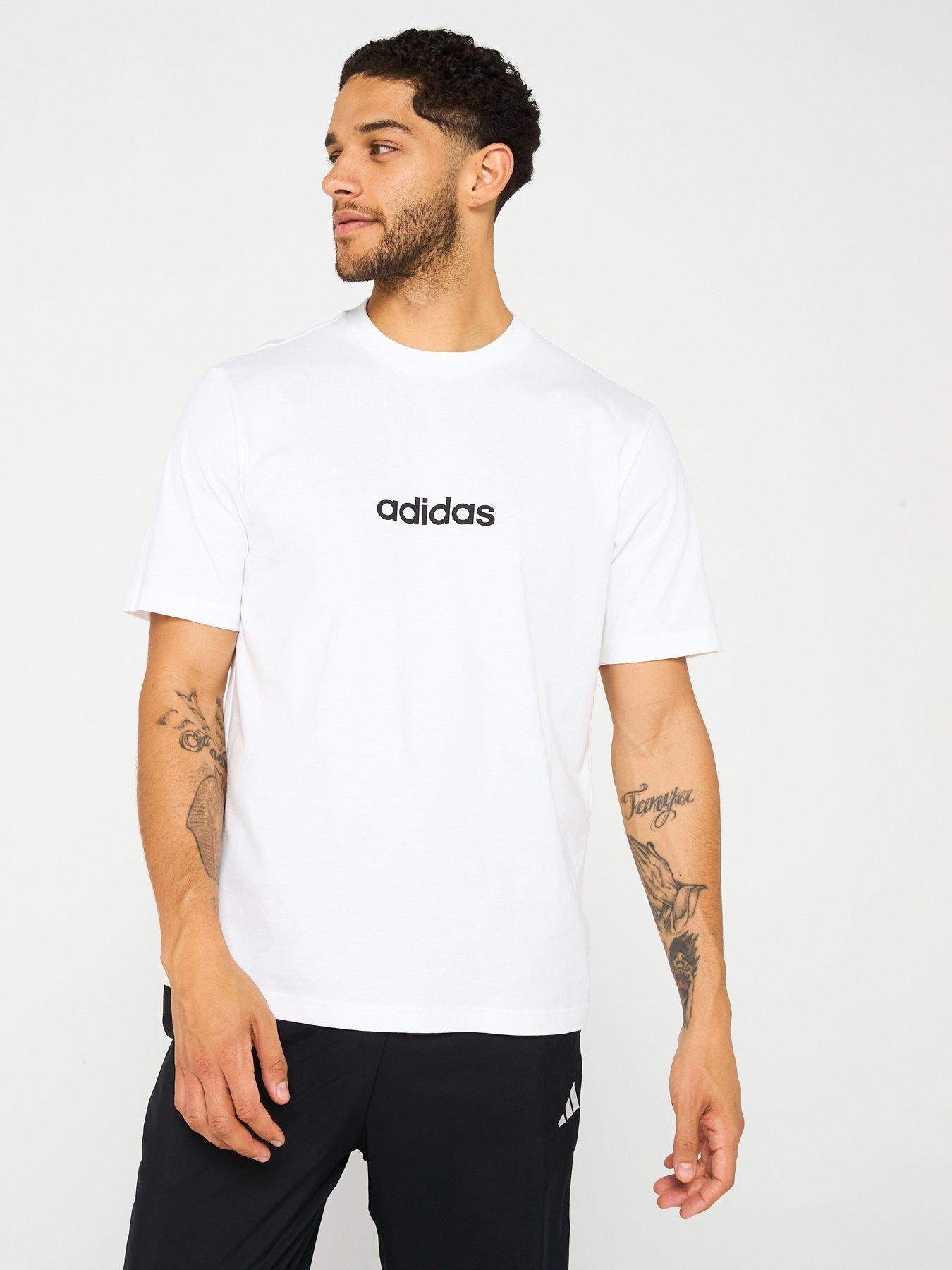 undefined Mens Essentials Linear Single Jersey T-Shirt - White