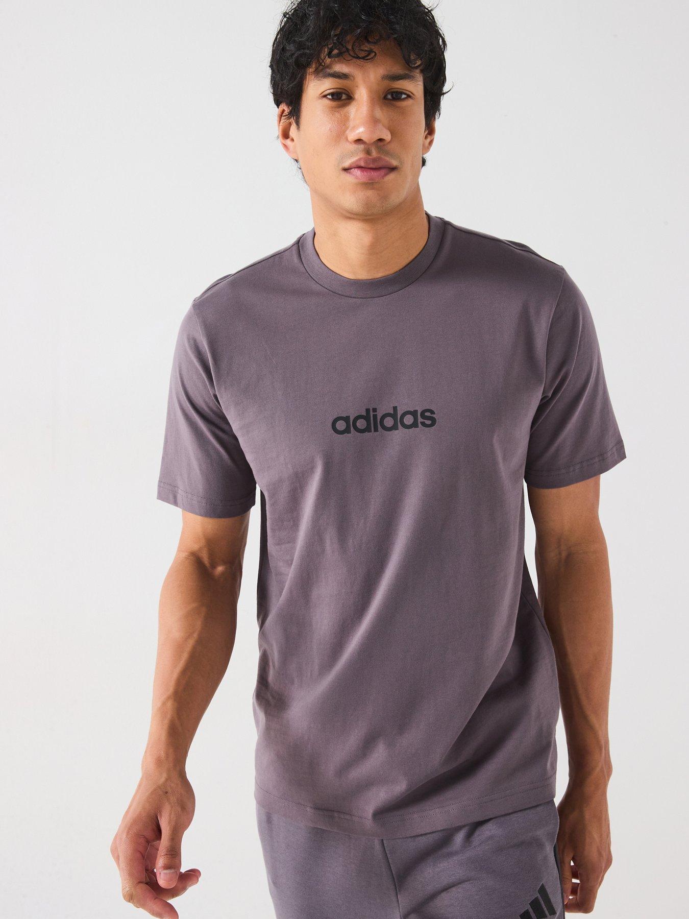 undefined Mens Essentials Linear Single Jersey T-Shirt - Dark Grey