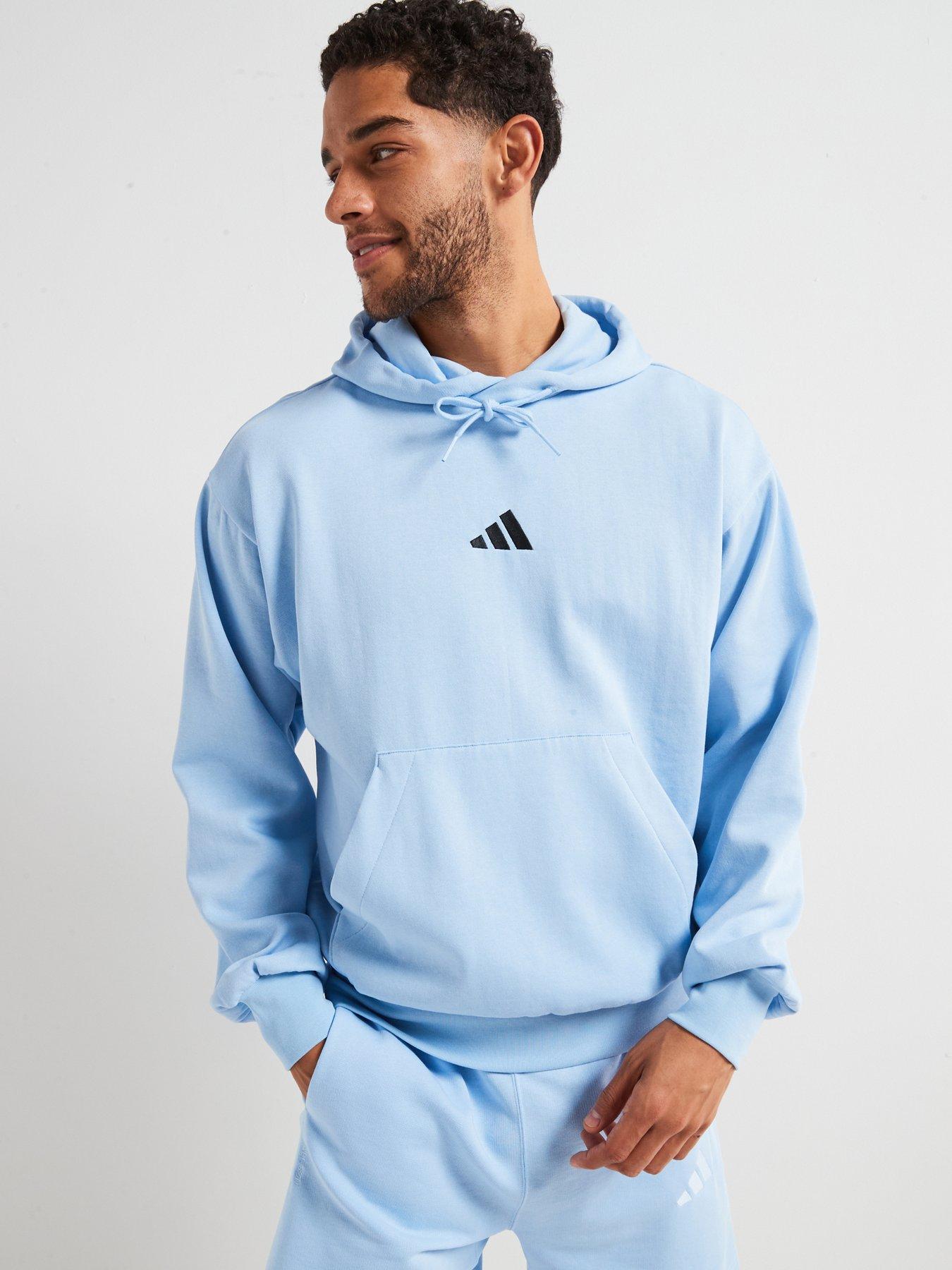 undefined Men's Essentials Feelcozy Fleece Hoodie - Glow Blue/Black