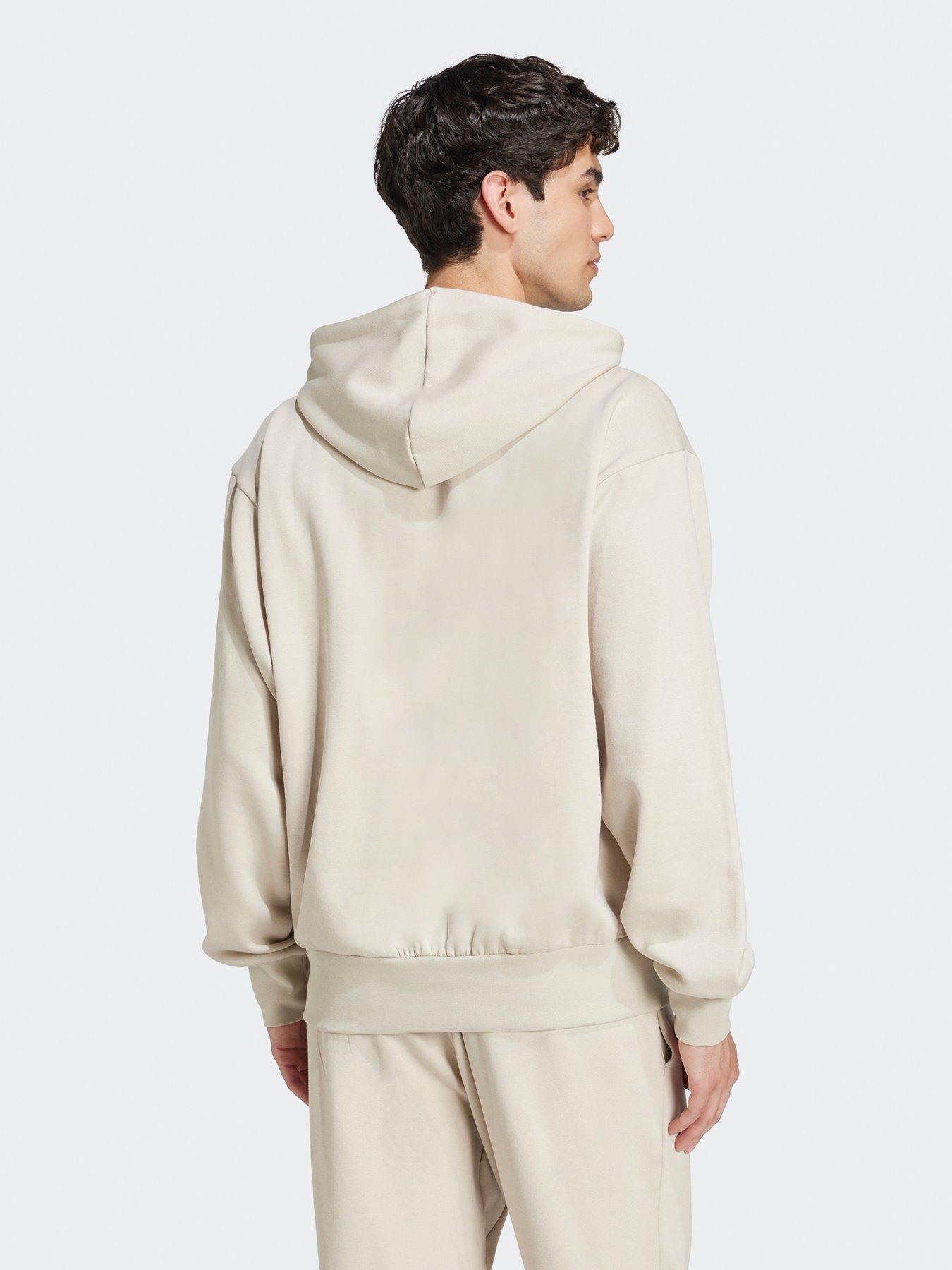 Image 2 of 5 of adidas Sportswear Mens Essentials Feelcozy Fleece Hoodie - Alumina/White