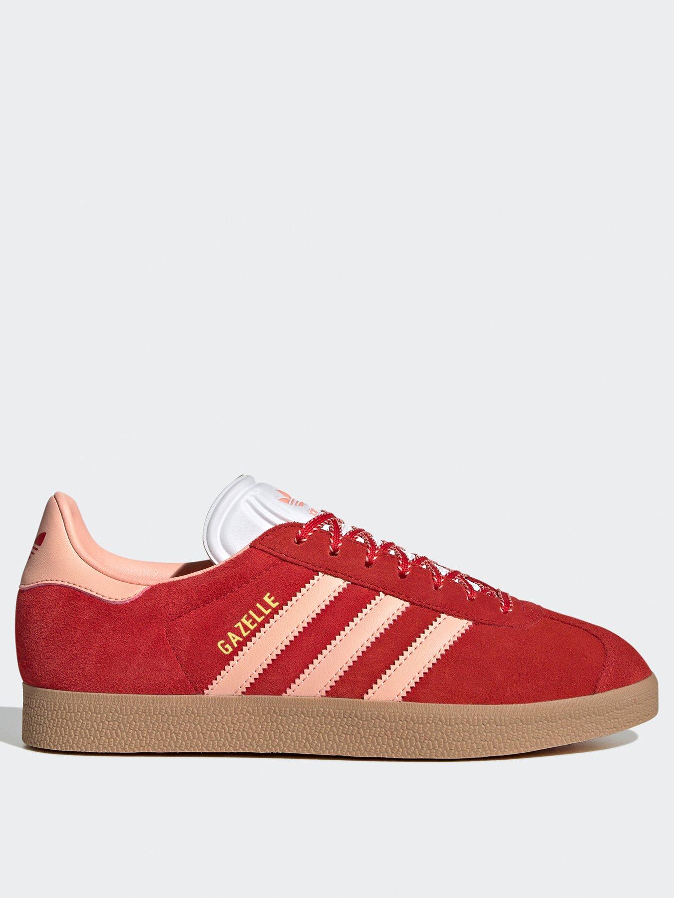 adidas Originals Women's Gazelle Trainers - Bet Scarlet/Glow Pink/Gold Met  | Very