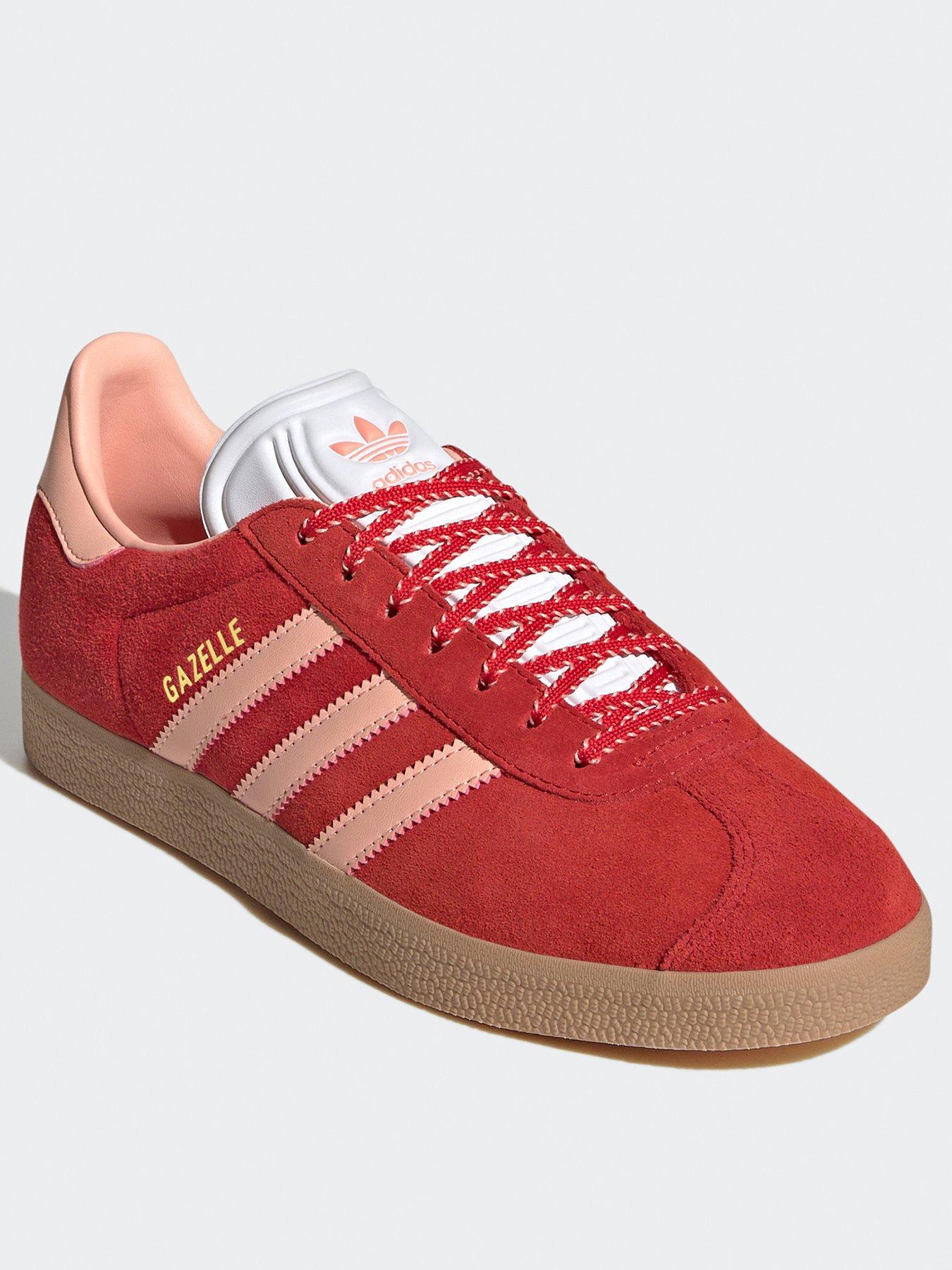 adidas Originals Women's Gazelle Trainers - Bet Scarlet/Glow Pink/Gold Met  | Very