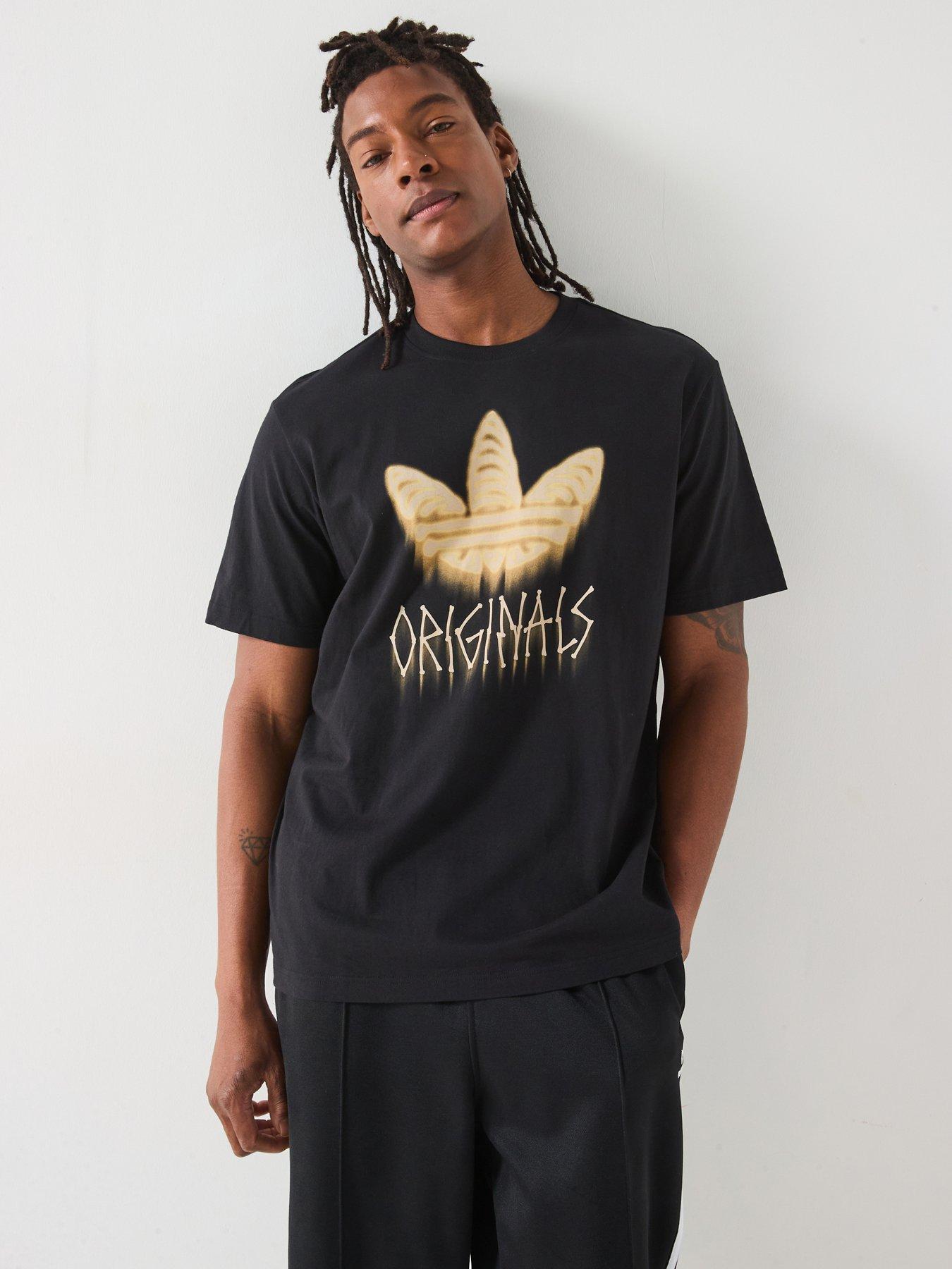 undefined Men's Skeleton Trefoil T-Shirt - Black