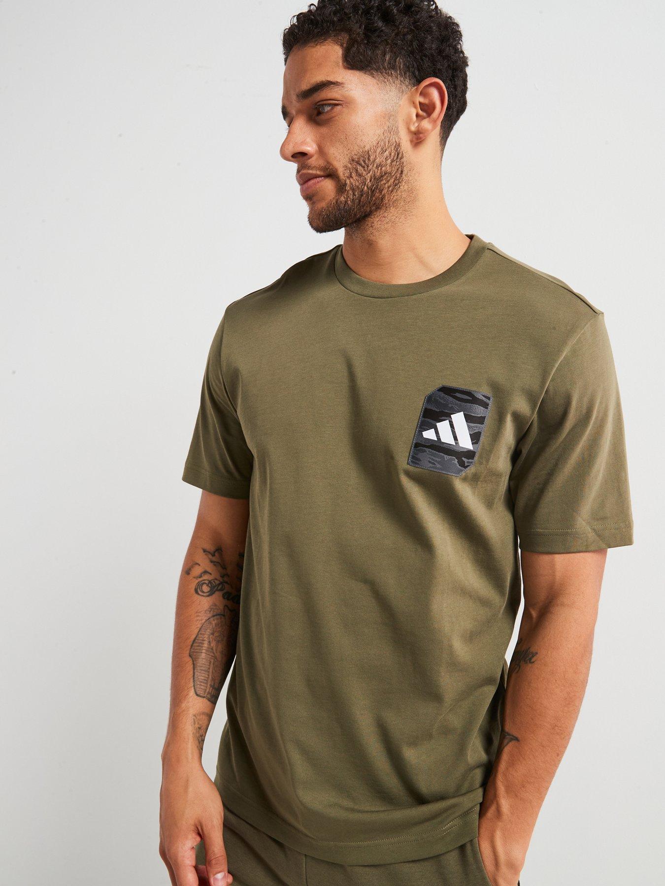 undefined Men's Camo Woven Graphic Tee - Green/Olive Strata