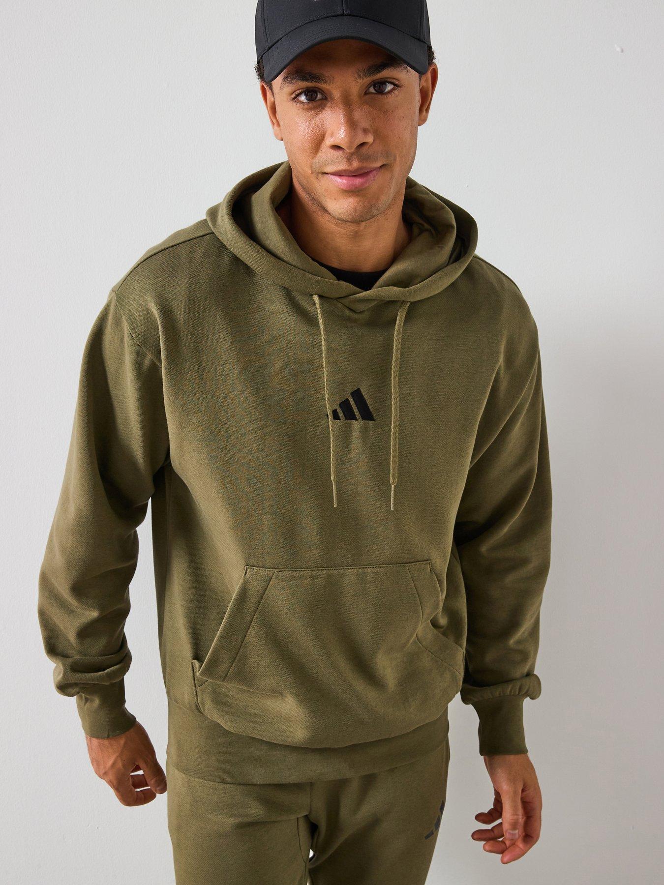 Adidas Sportswear Men'S Essentials Feelcozy Fleece Hoodie - Green