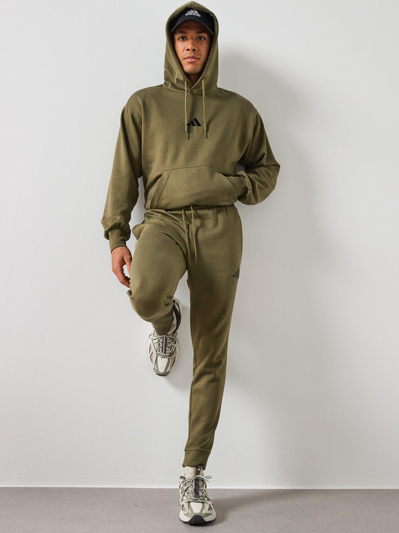 Image 3 of 6 of adidas Sportswear Men's Essentials Feelcozy Fleece Hoodie - Green
