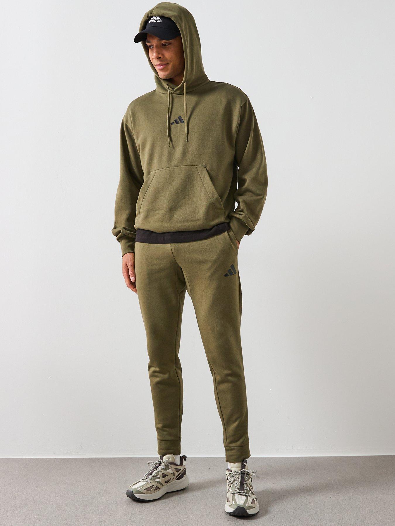 Image 5 of 6 of adidas Sportswear Men's Essentials Feelcozy Fleece Hoodie - Green