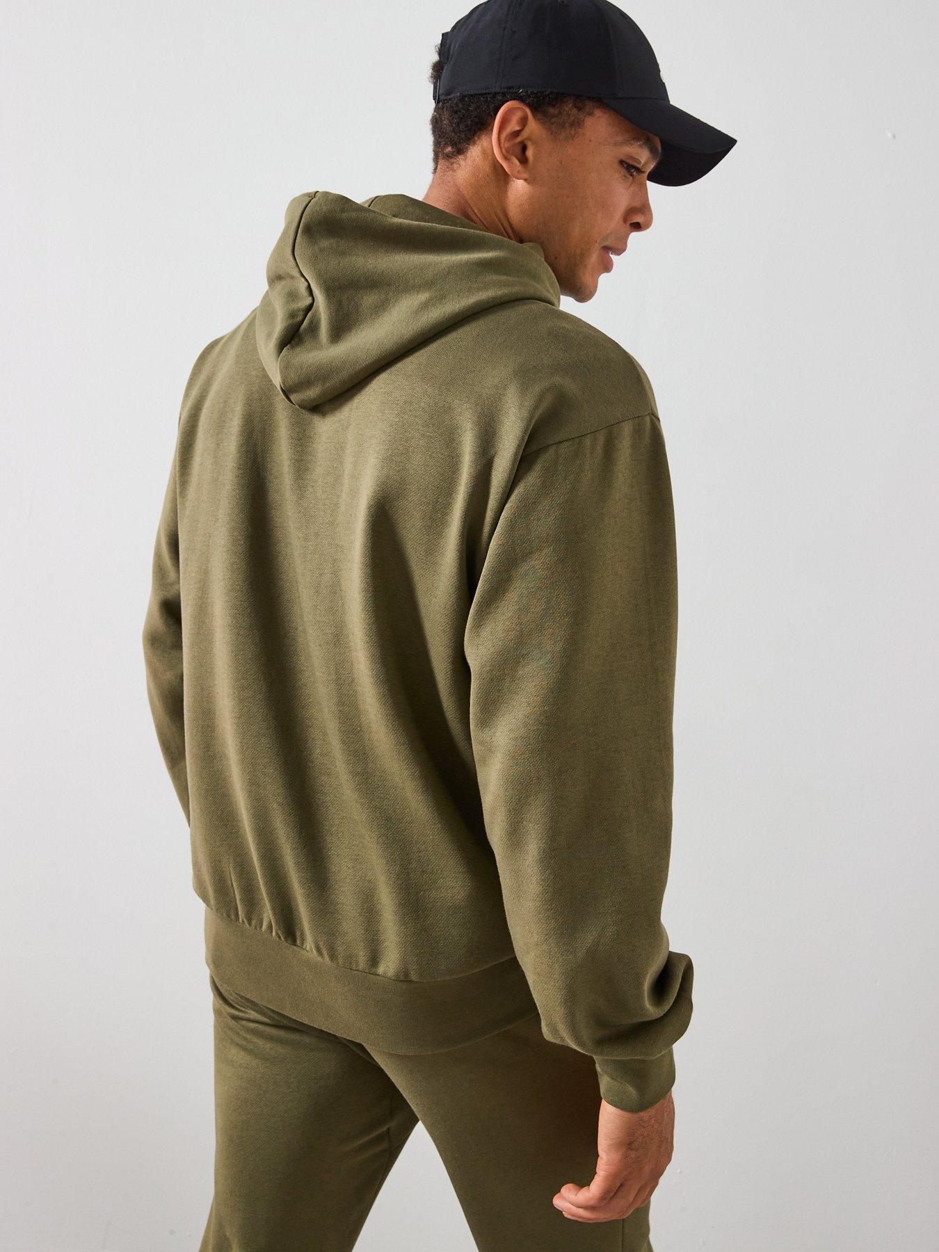 Image 6 of 6 of adidas Sportswear Men's Essentials Feelcozy Fleece Hoodie - Green