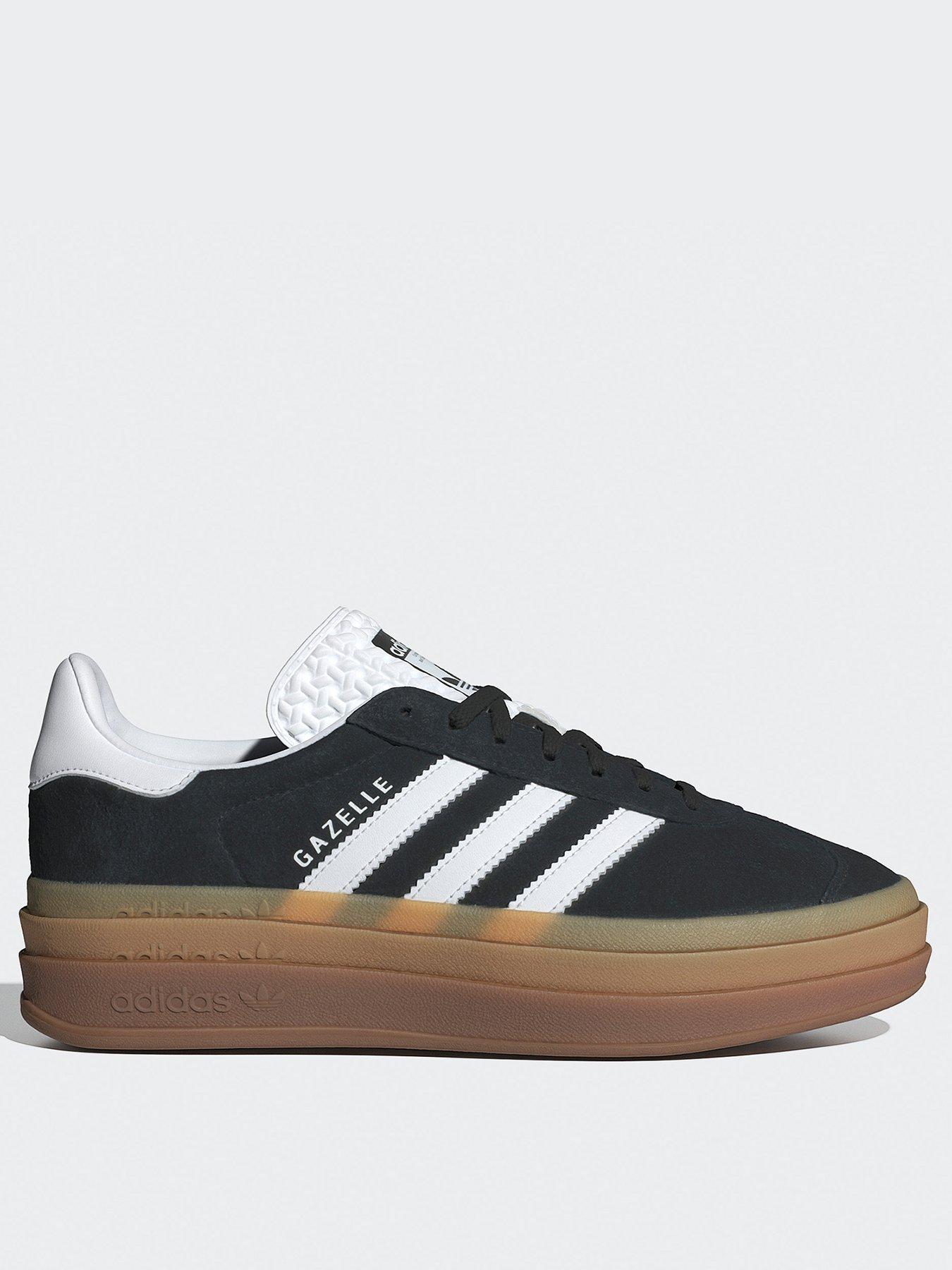 adidas Originals Womens Gazelle Bold Trainers - Black, Black, Size 9, Women