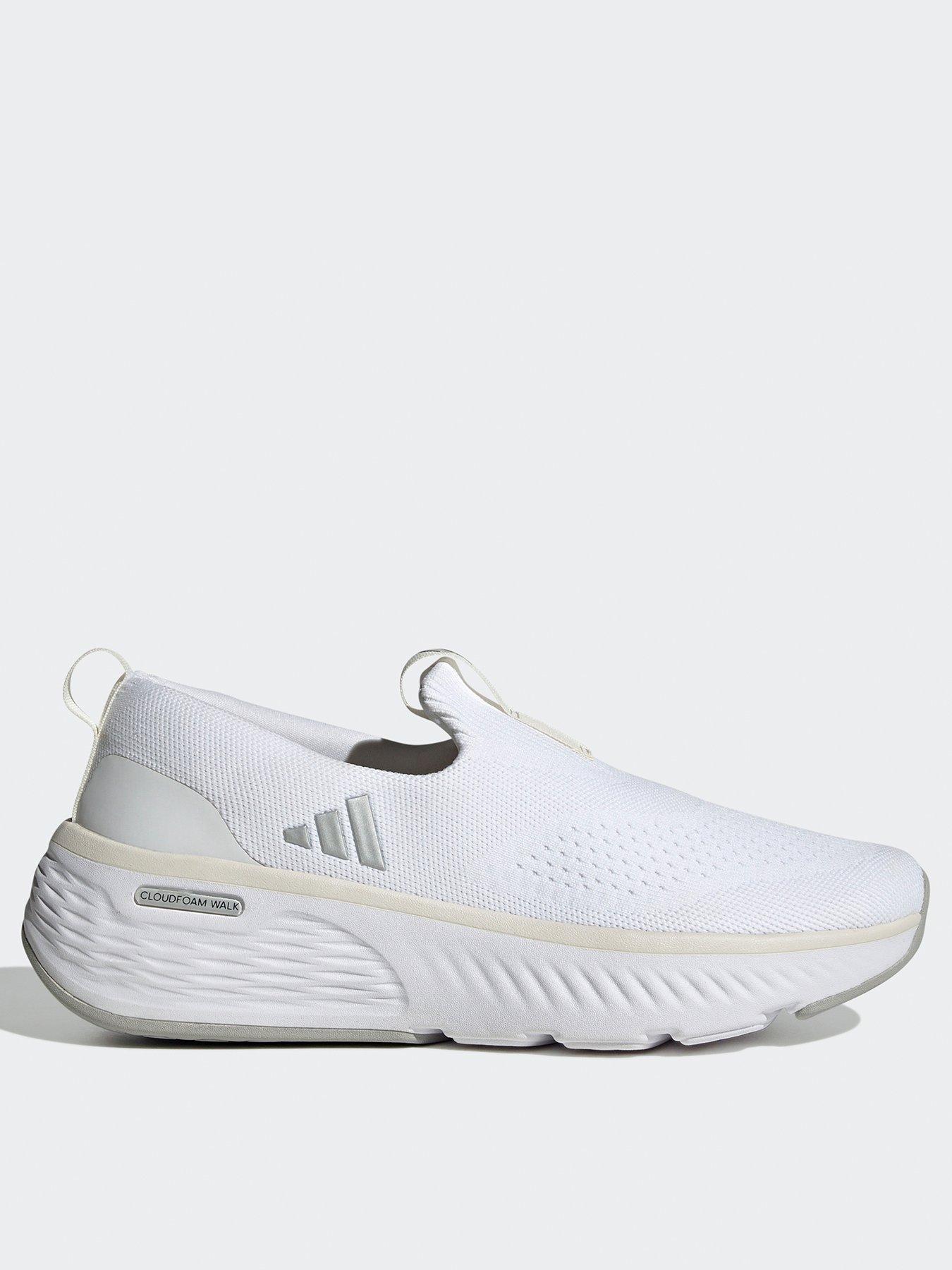 adidas Sportswear Womens Cloudfoam Go Lounger Trainers, Ft White/Silver Met/Chlk White, Size 3.5, Women