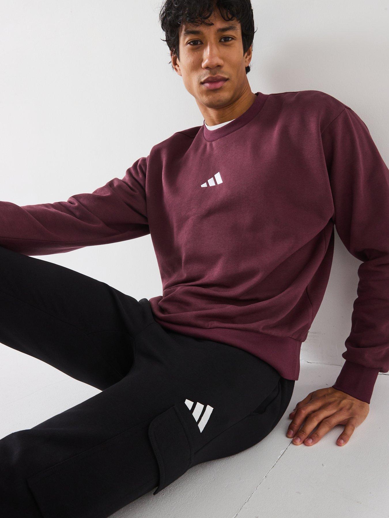 Image 6 of 6 of adidas Sportswear Mens Essentials Feelcozy Fleece Cargo Joggers - Black
