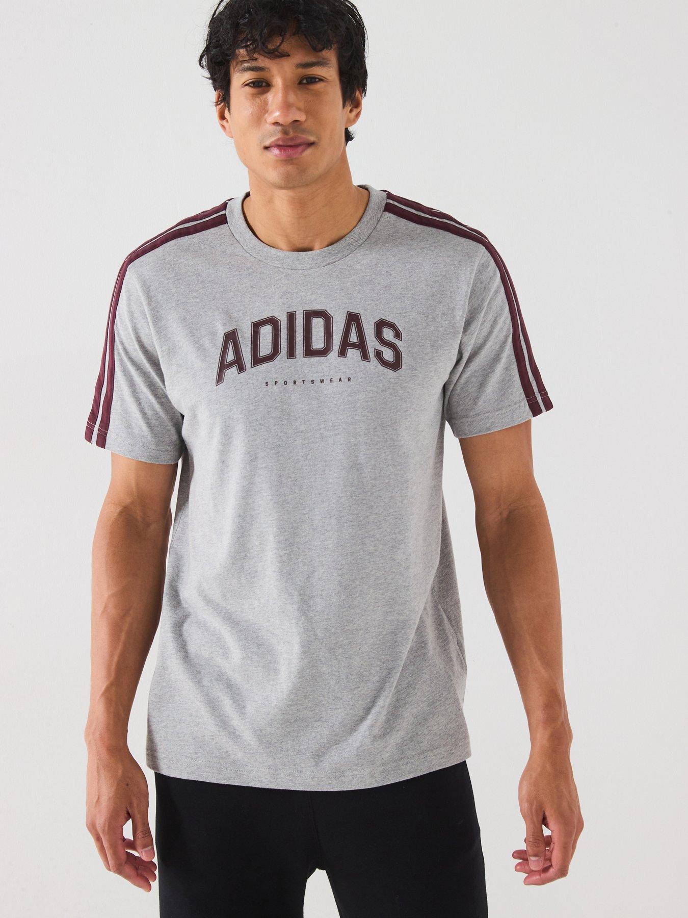 undefined Men's Codes Collegiate Linear Graphic Tee - Medium Grey Heather