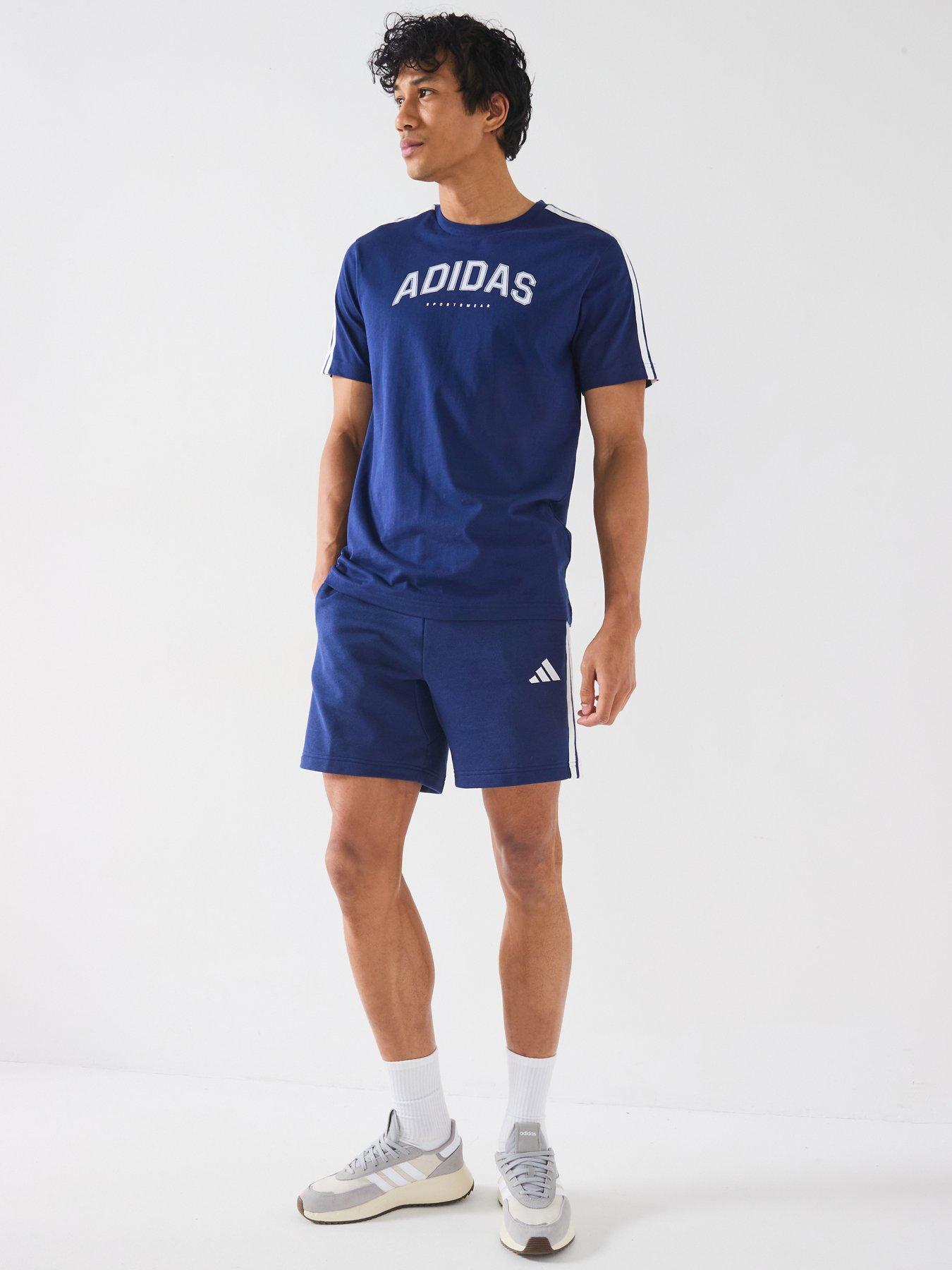 Image 3 of 6 of adidas Sportswear Men's Codes Collegiate Linear Graphic Tee - Dark Blue