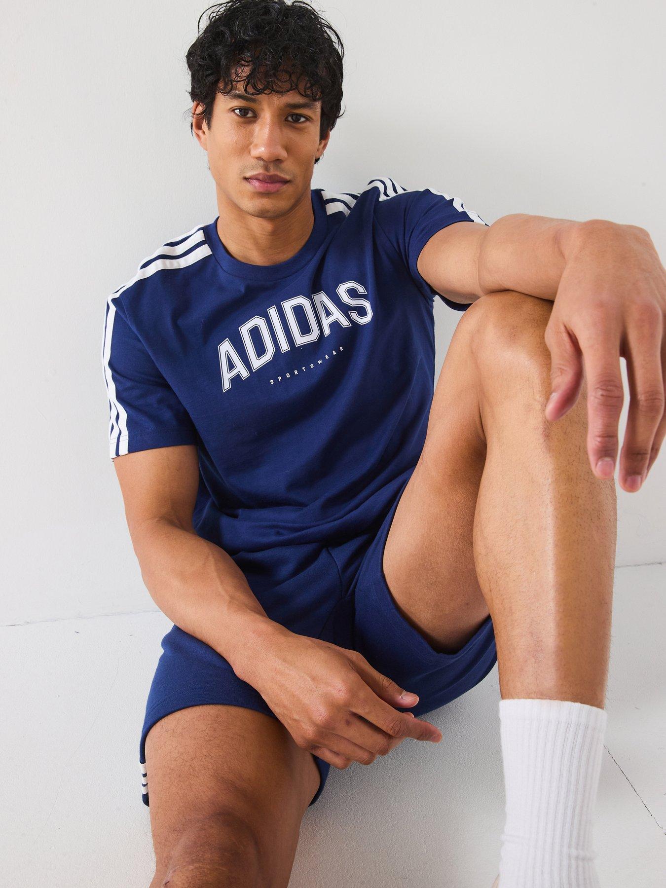 Image 6 of 6 of adidas Sportswear Men's Codes Collegiate Linear Graphic Tee - Dark Blue