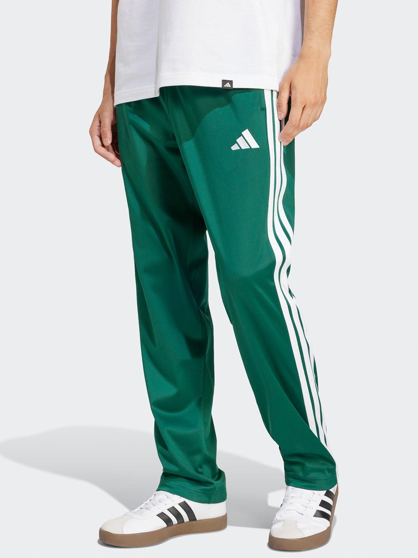 undefined Mens 3-stripe Tricot Tracksuit Bottoms - Green