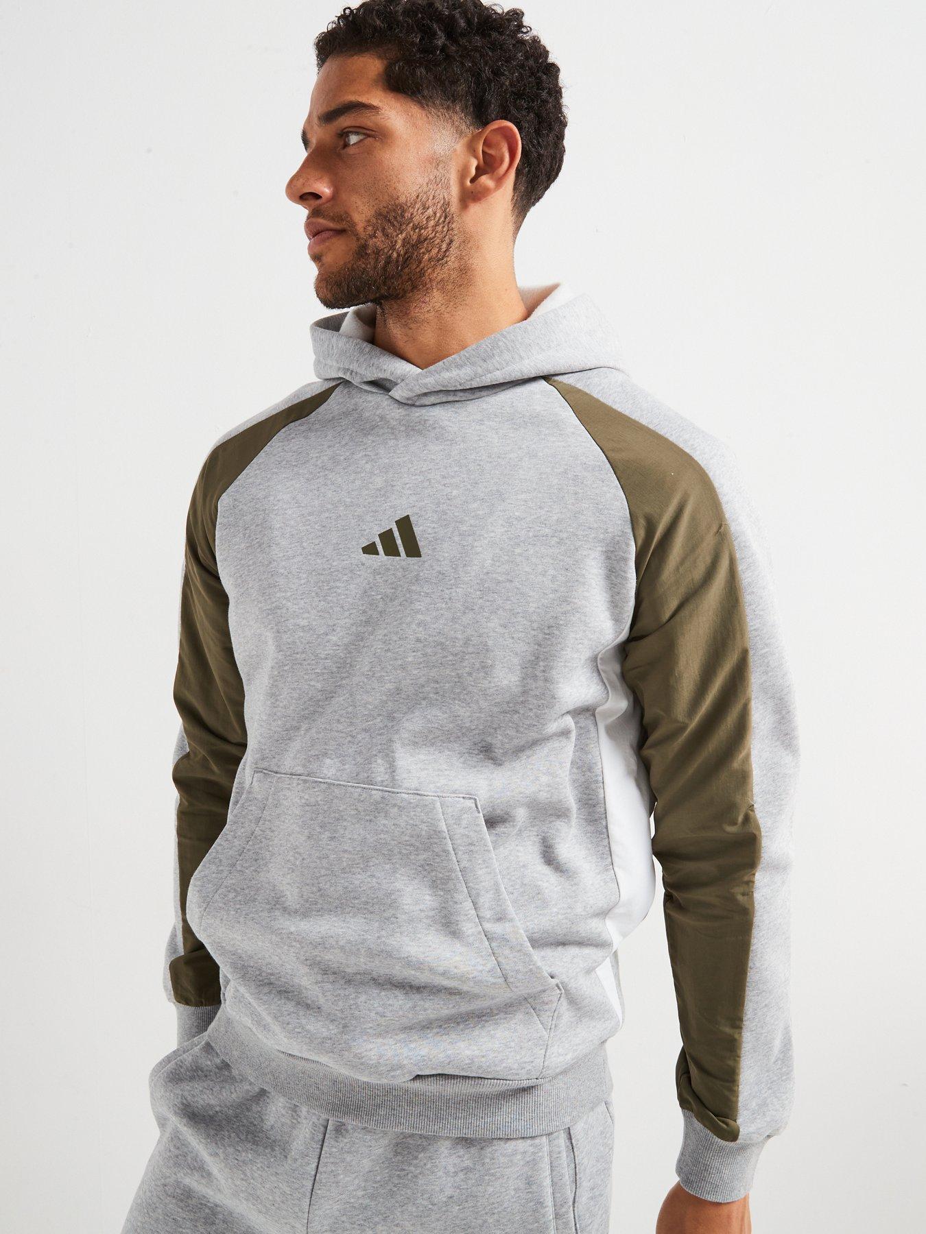 undefined Mens Seasonal Essentials Colourblock Hoodie - Grey