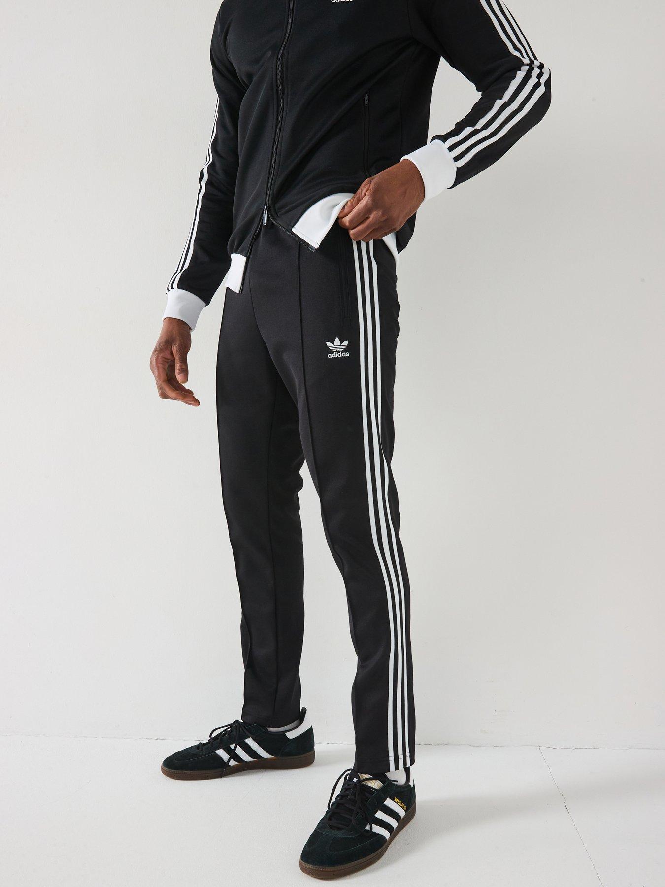 Image 1 of 6 of adidas Originals Mens Adicolor Beckenbauer Classic Track Pants - Black/White