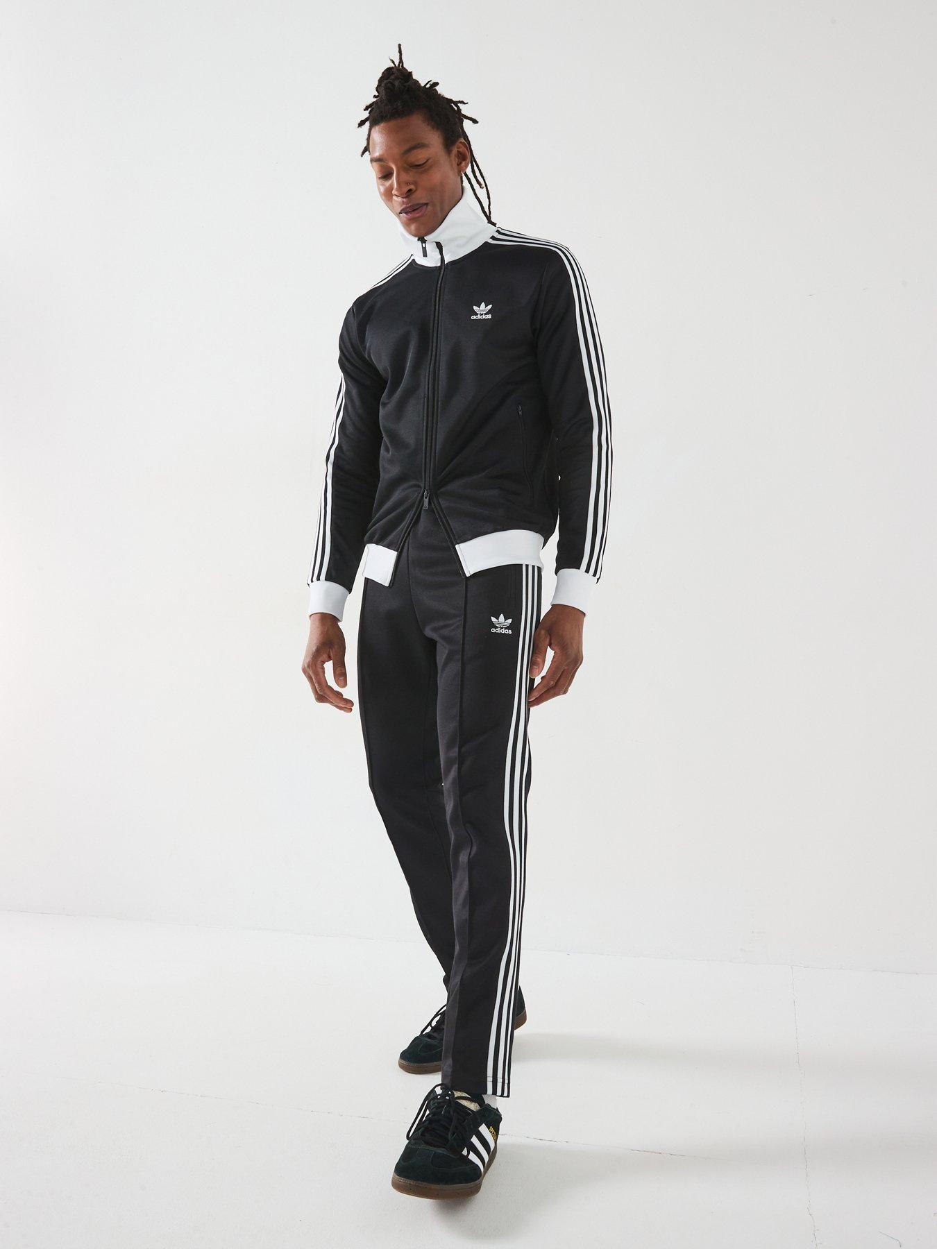 Image 3 of 6 of adidas Originals Mens Adicolor Beckenbauer Classic Track Pants - Black/White