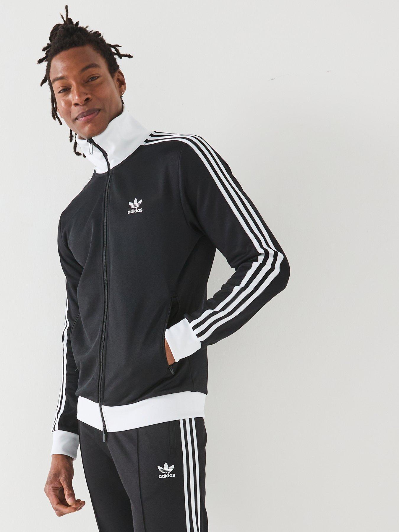 Image 4 of 6 of adidas Originals Mens Adicolor Beckenbauer Classic Track Pants - Black/White
