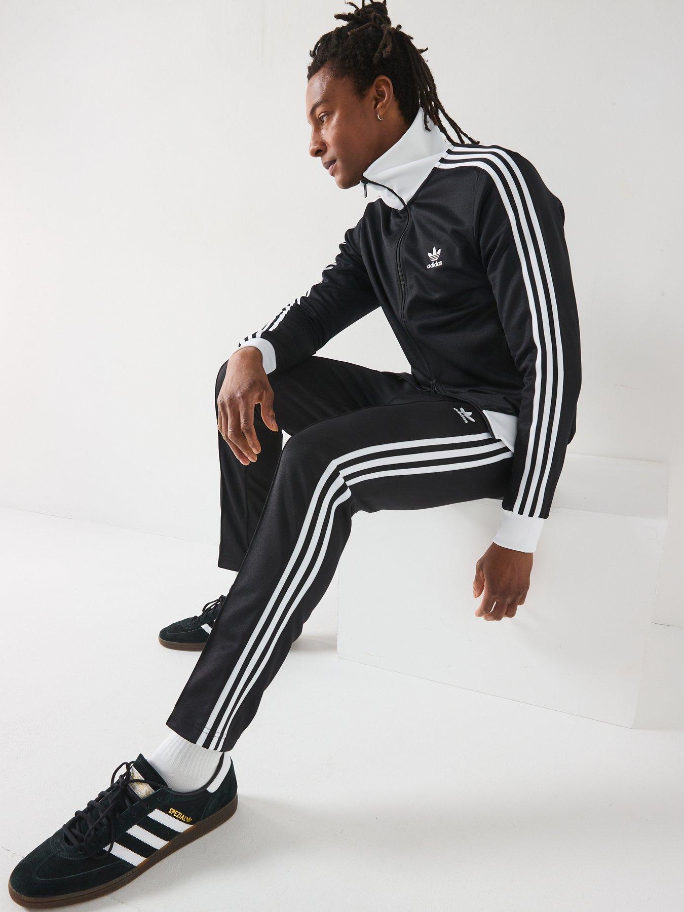 Image 6 of 6 of adidas Originals Mens Adicolor Beckenbauer Classic Track Pants - Black/White