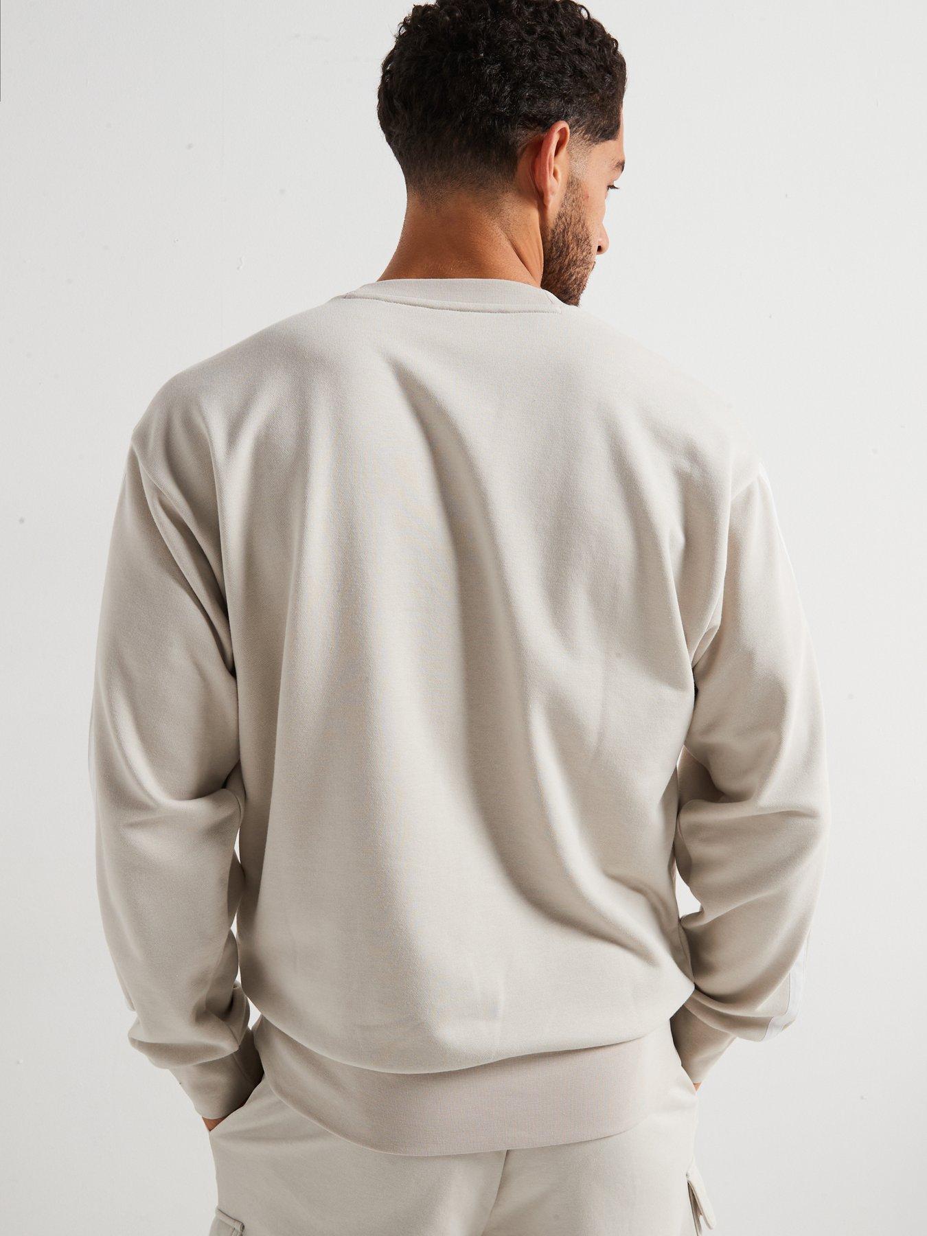 Image 2 of 6 of adidas Sportswear Mens Essentials 3-Stripe French Terry Sweatshirt - Grey