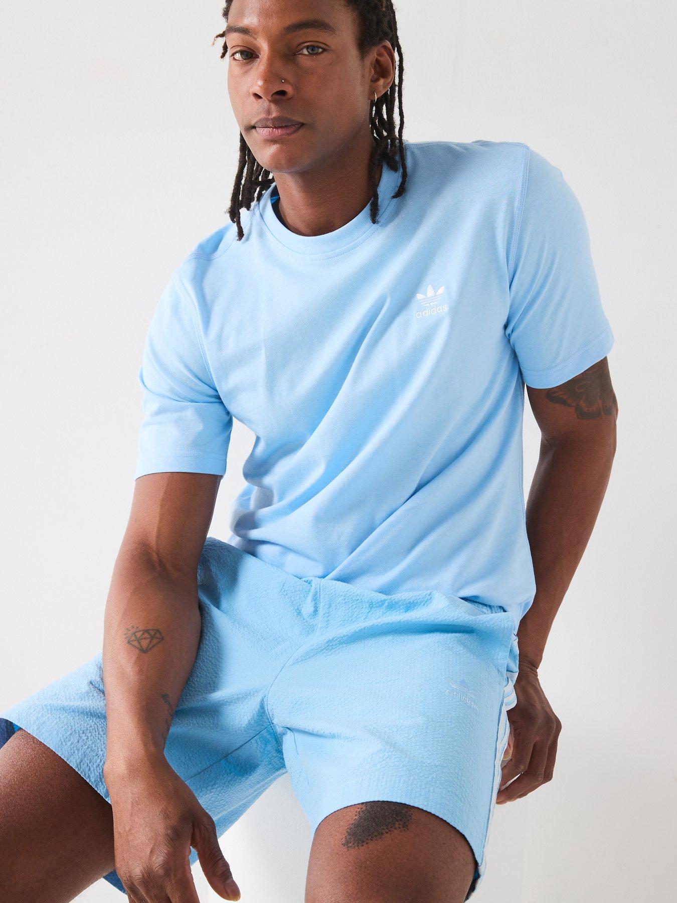 Image 6 of 6 of adidas Originals Men's Trefoil Essentials T-Shirt - Clear Sky