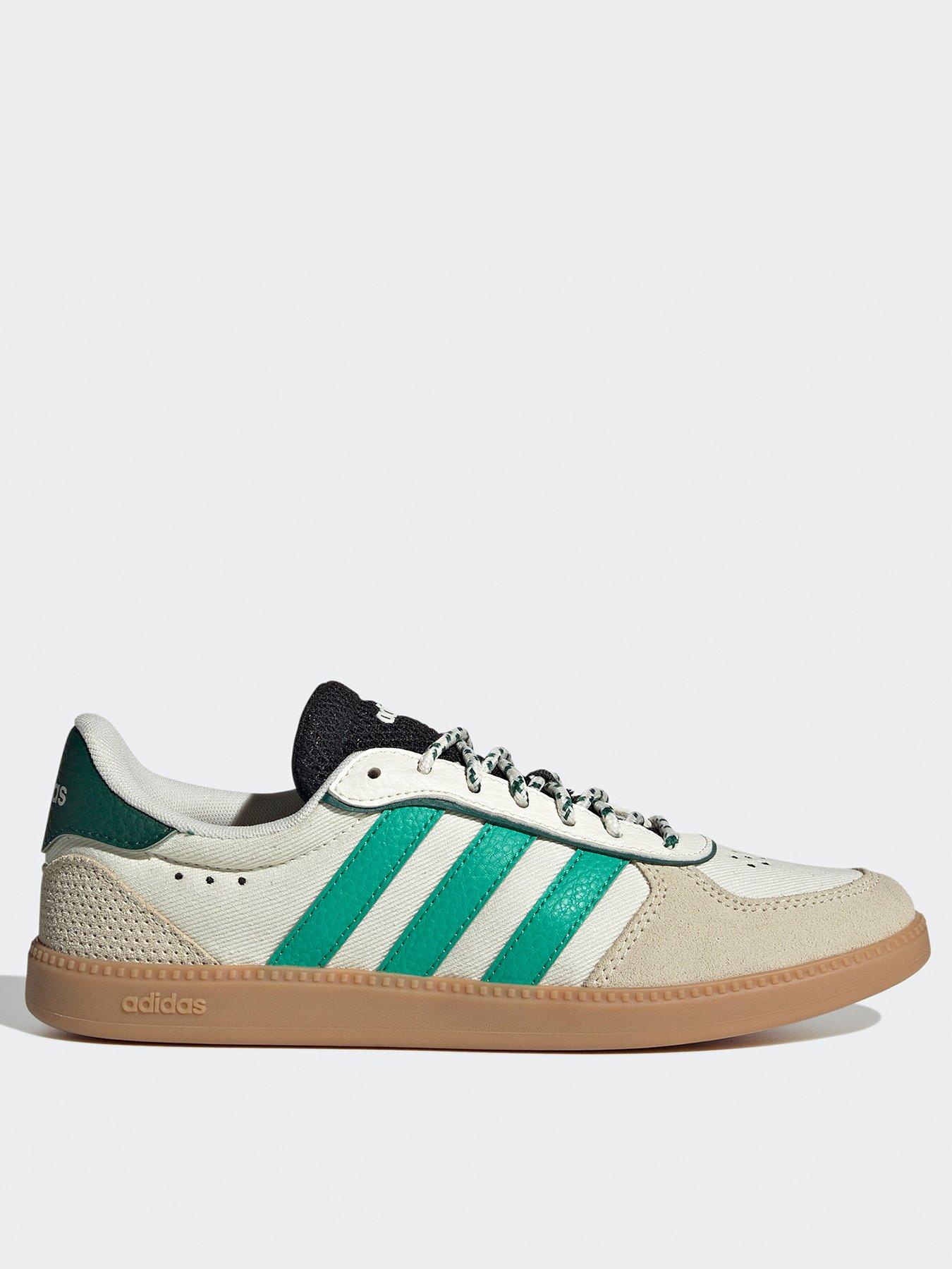 undefined Womens Breaknet Sleek Trainers - Off White/Court Green/Co Black