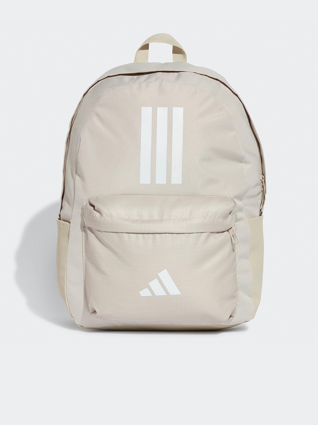 undefined Unisex Classic Back-To-School 3-Stripe Backpack - Wonder Alumina/White