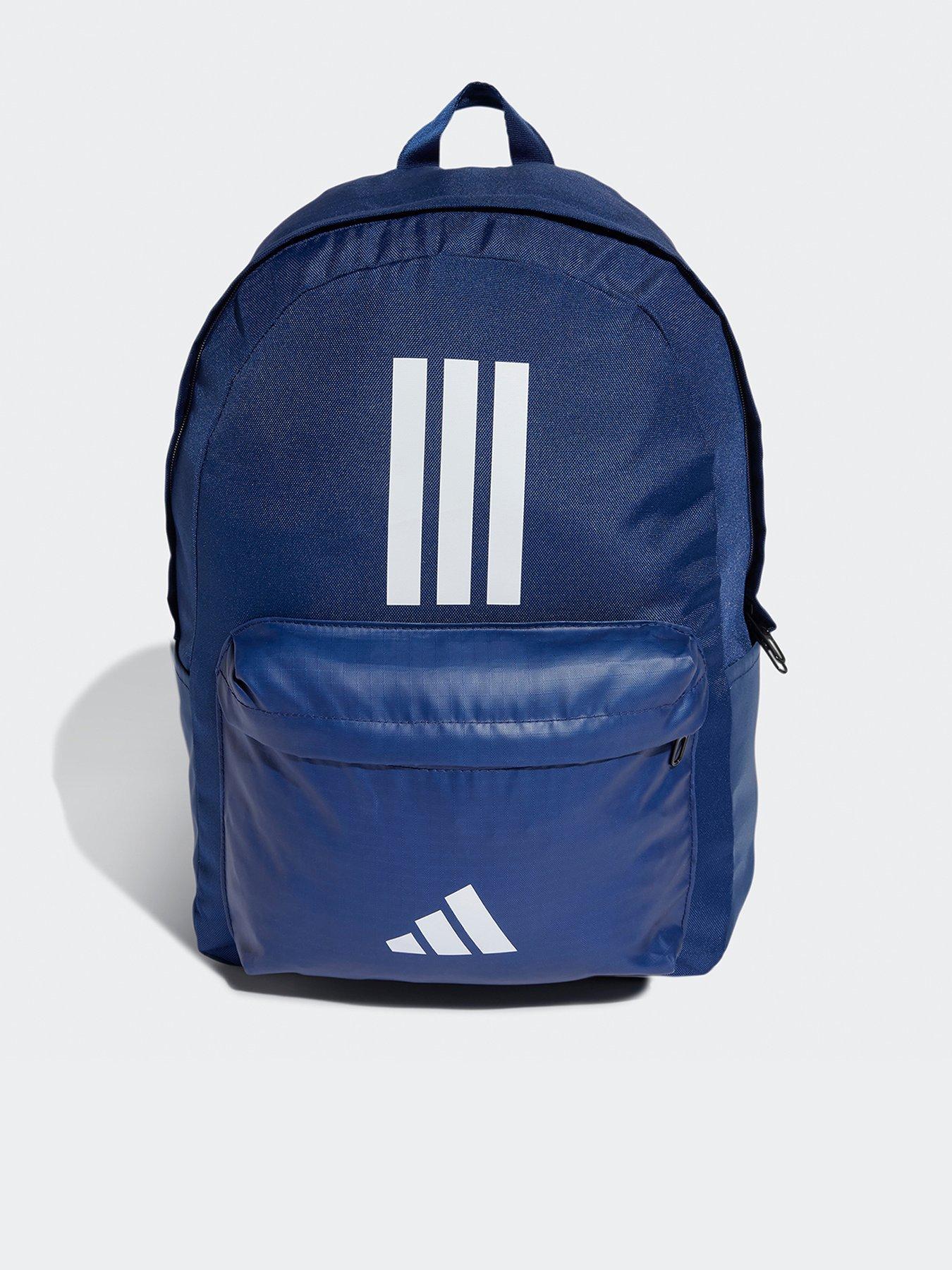 undefined Unisex Classic Back-to-school 3-stripe Backpack - Blue