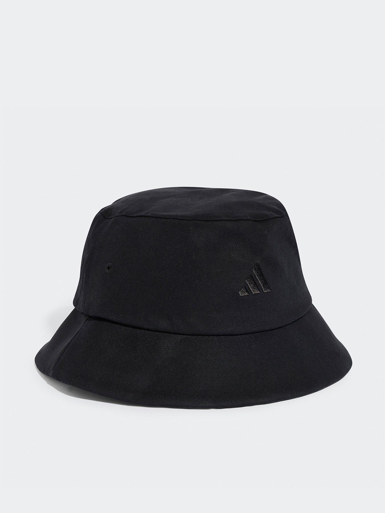 undefined Unisex 3-Stripe Bucket Hat - Black