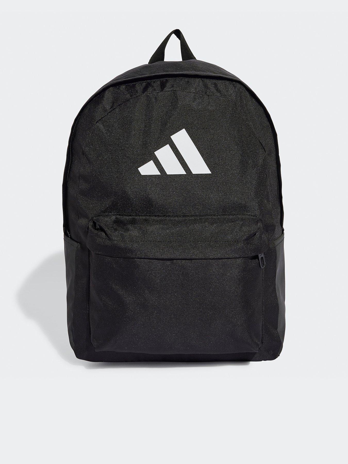 undefined Unisex Classic Back-to-school 3-stripe Backpack - Black