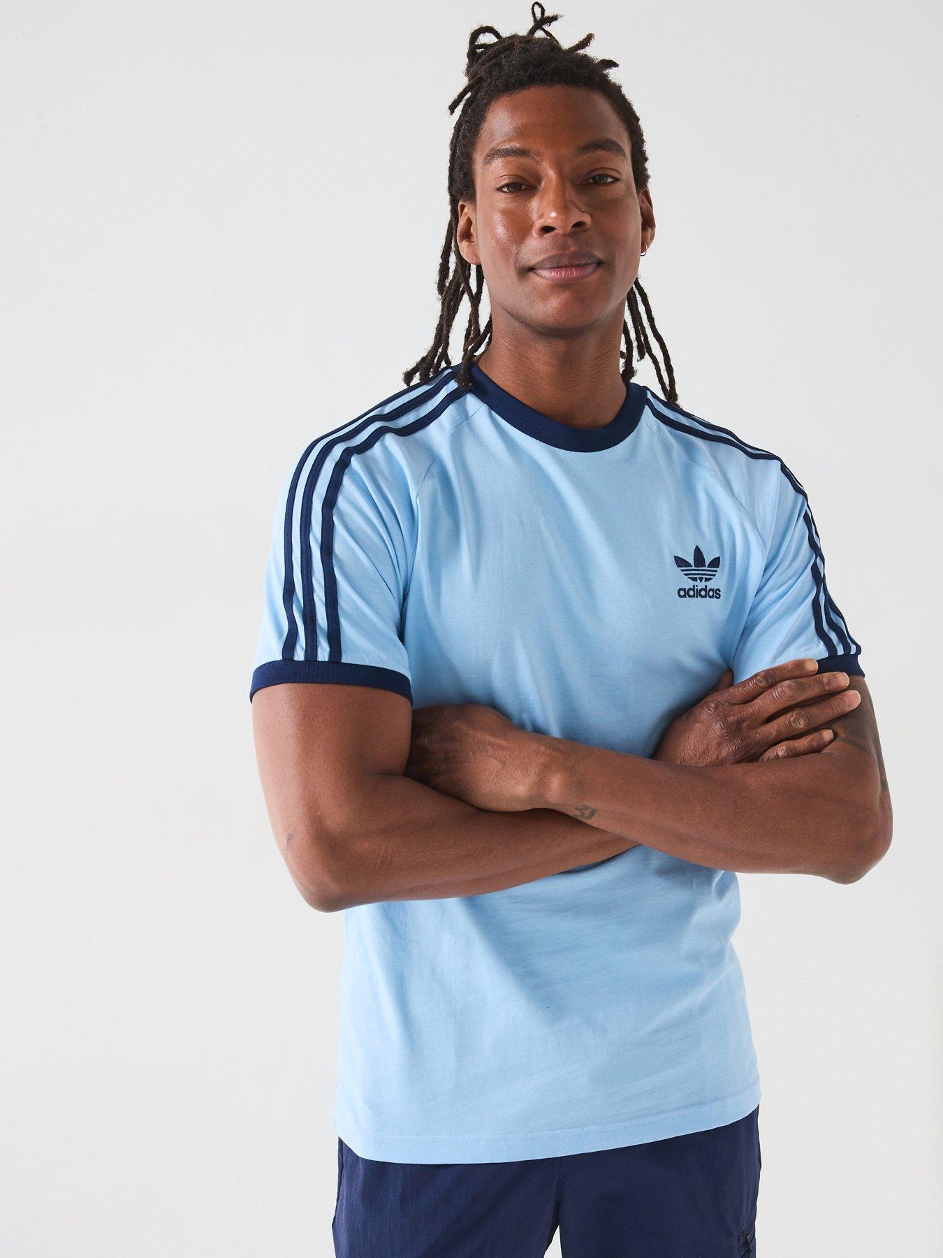 undefined Men's Adicolor 3-Stripe T-Shirt - Clear Sky