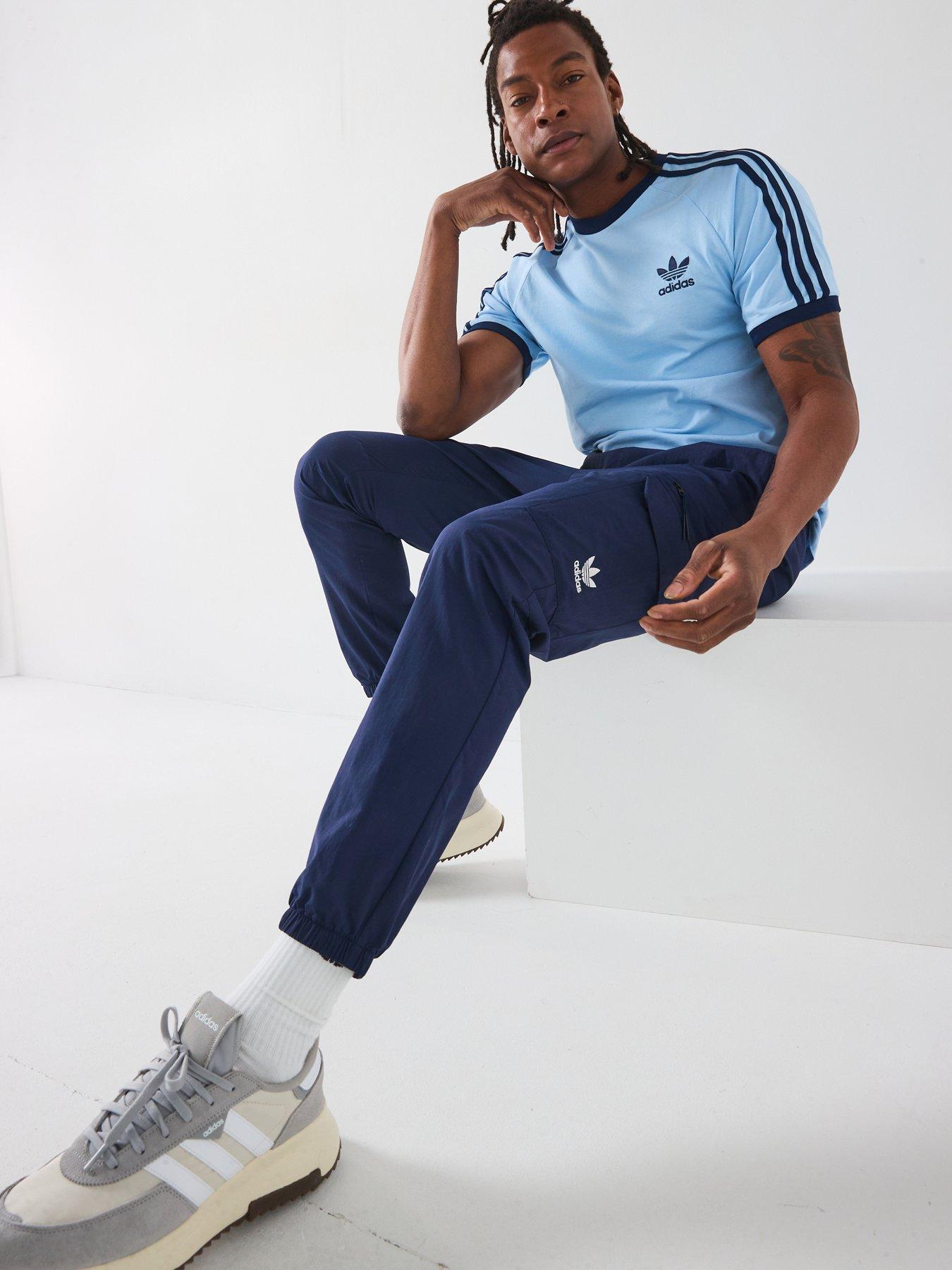 Image 5 of 6 of adidas Originals Men's Adicolor 3-Stripe T-Shirt - Clear Sky