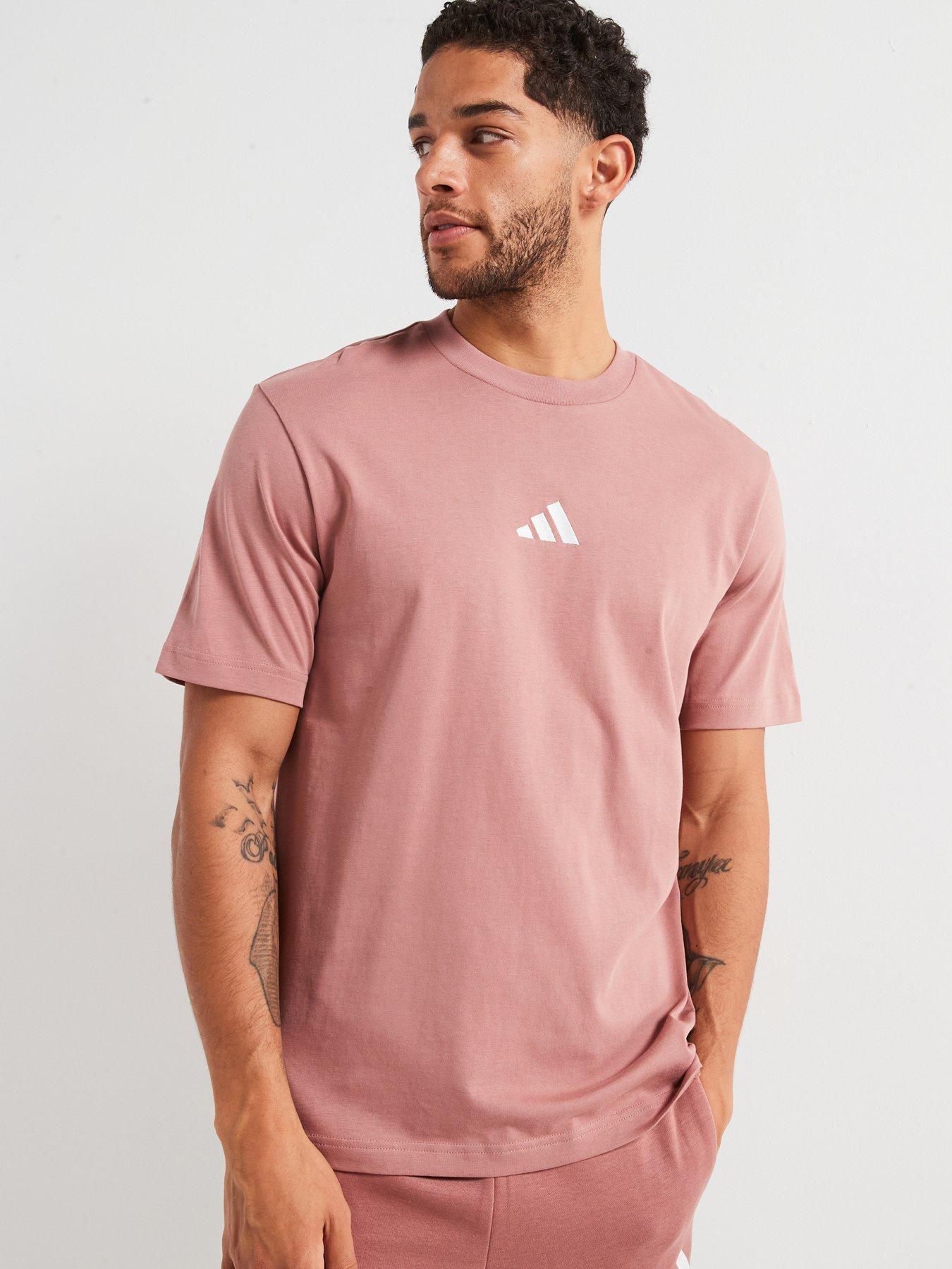 undefined Men's Essentials Small Logo Single Jersey T-Shirt - Warm Clay/White